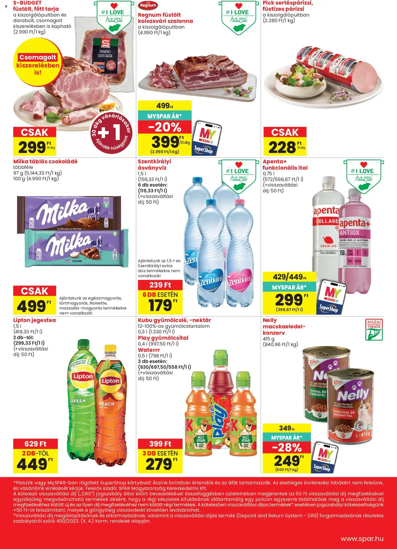 Spar Market - Spar Market Nagykapornak, Zalalovő szórólap megtekintése, amely érvényes 2026.11.05.-től
