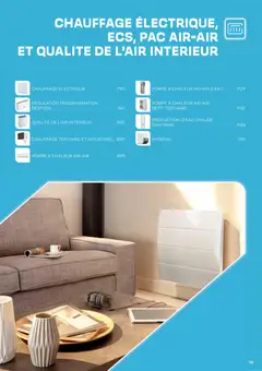 Prévisualisation de Brochure Chauffage Électrique, ECS, PAC AIR-AIR Et Qualite De L´Air Interieur du magasin Rexel formulaire valide 18/11/2025