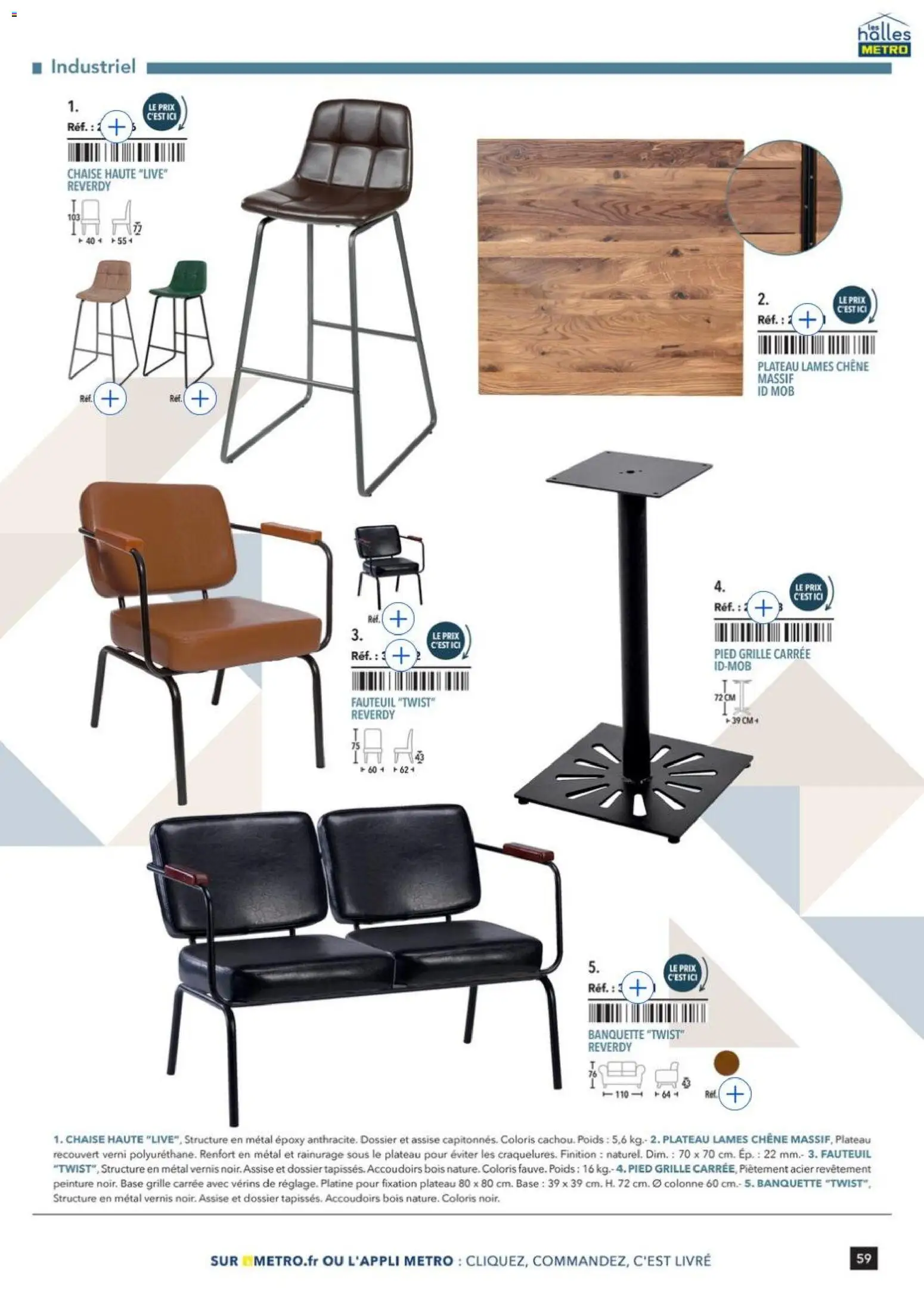 Prévisualisation de Terrasse&salle Collection 2026 du magasin METRO formulaire valide 09/01/2026 - Livre, Peinture, Chaise, Chaise haute, Plateau, Poids, Banquette, Base