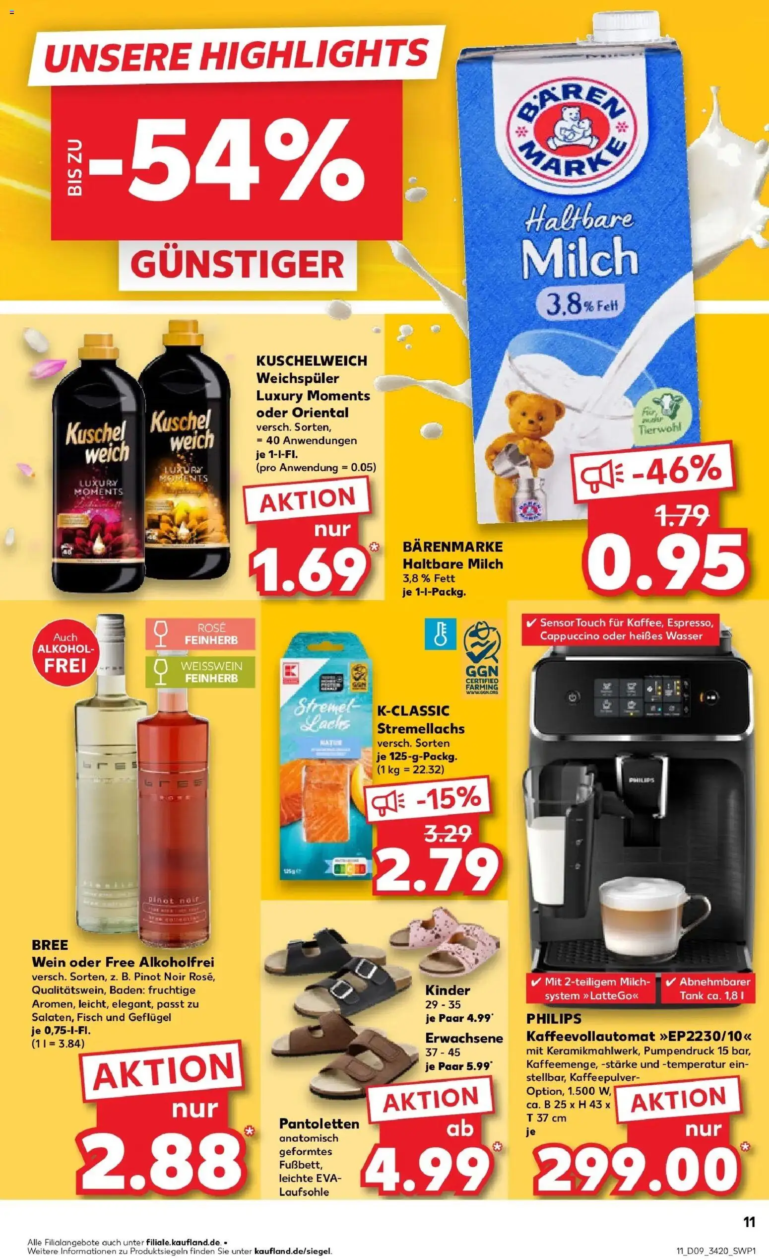 Vorschau von dem Prospekt des Geschäftes Kaufland, gültig ab dem 26.02.2026 - Philips, Fisch, Wein, Alkohol, Milch, Weißwein, Haltbare milch, Kuschelweich
