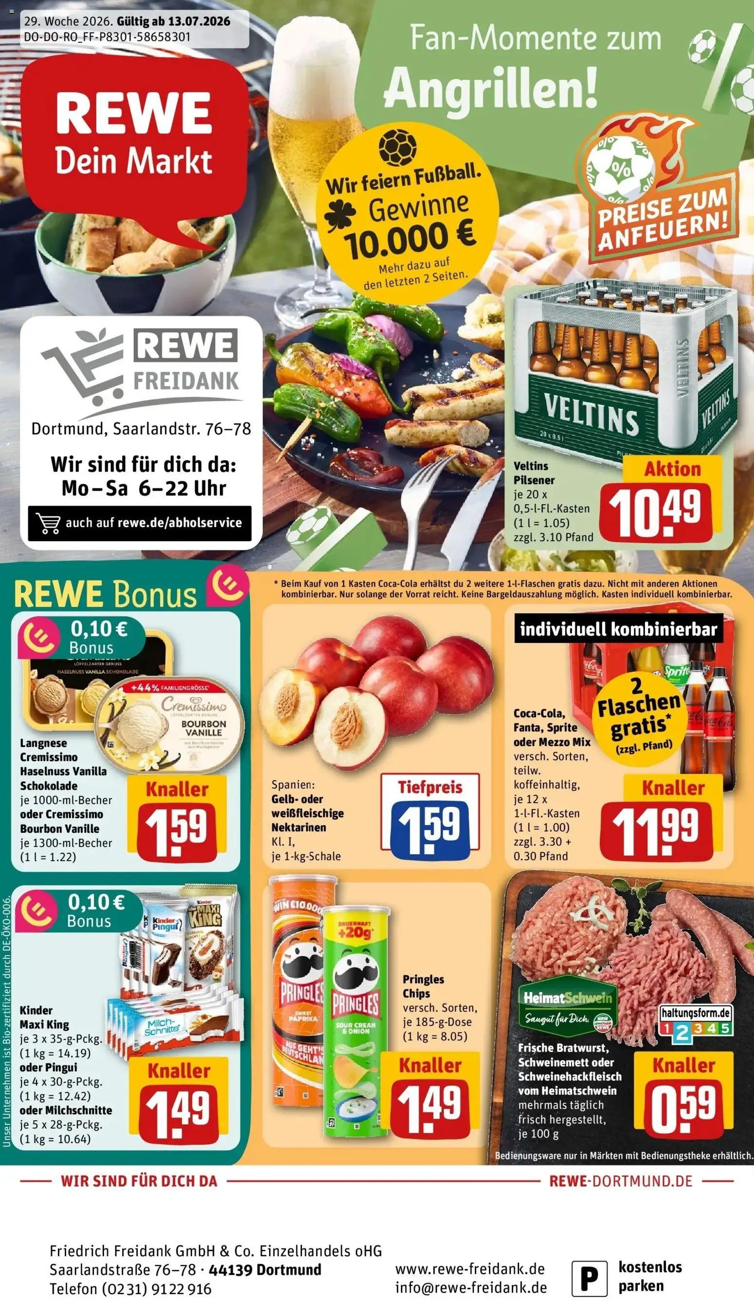 Vorschau von dem Prospekt des Geschäftes Rewe, gültig ab dem 13.07.2026