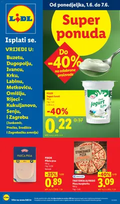 Pregled letka Lidl Super ponuda trgovine Lidl vrijedi od 01.06.2026