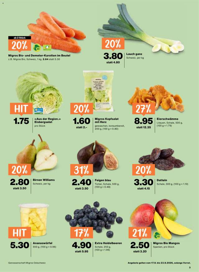 Neue Migros Aktionen ab 17.09.