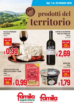 Anteprima dell'opuscolo Famila volantino Prodotti del Territorio dal negozio Famila valido da 07/05/2026