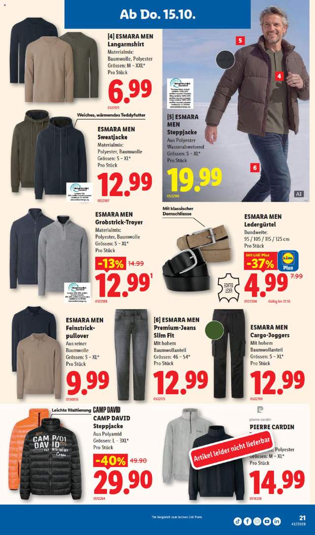 Neue Lidl Aktionen ab 15.10.