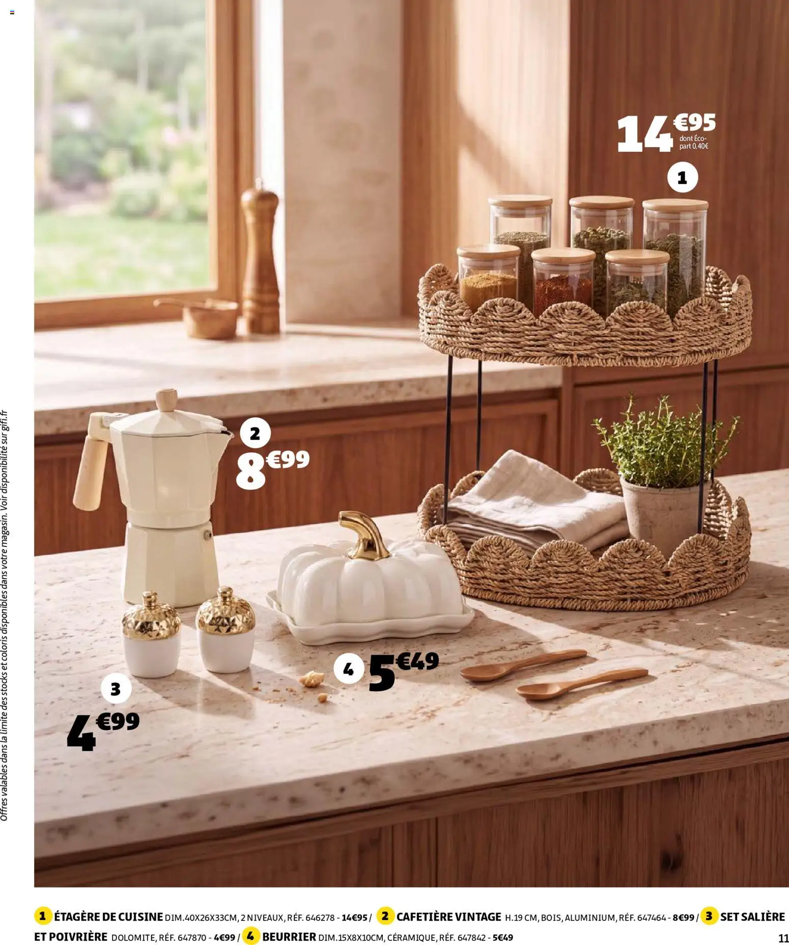 Prévisualisation de GiFi catalogue du magasin GiFi formulaire valide 01/09/2026 - Cafetière, Étagère, Étagère de cuisine