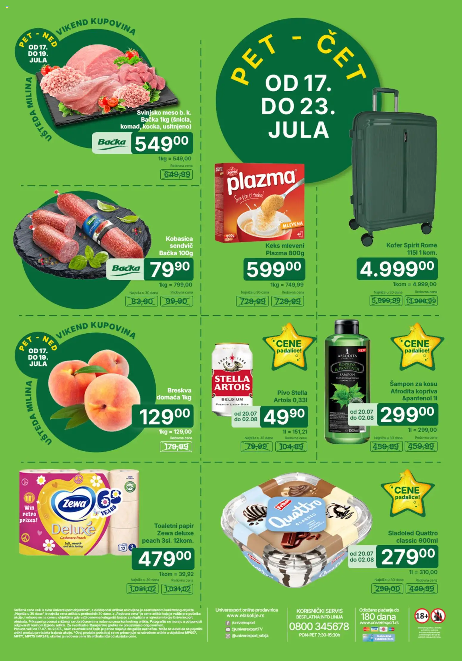 Pregled Univerexport kataloga - važi od 17.07.2026