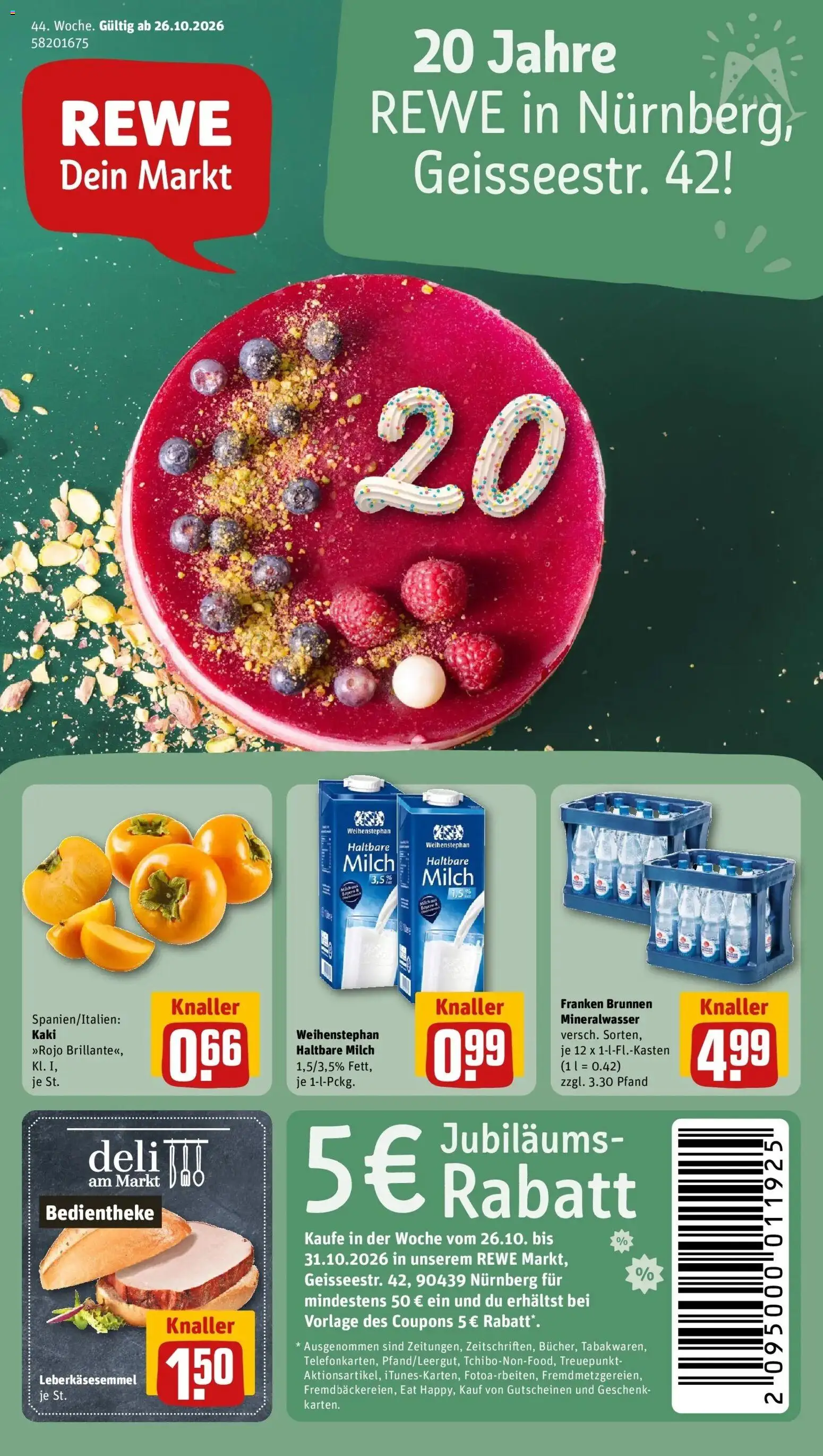 Vorschau von dem Prospekt des Geschäftes Rewe, gültig ab dem 26.10.2026