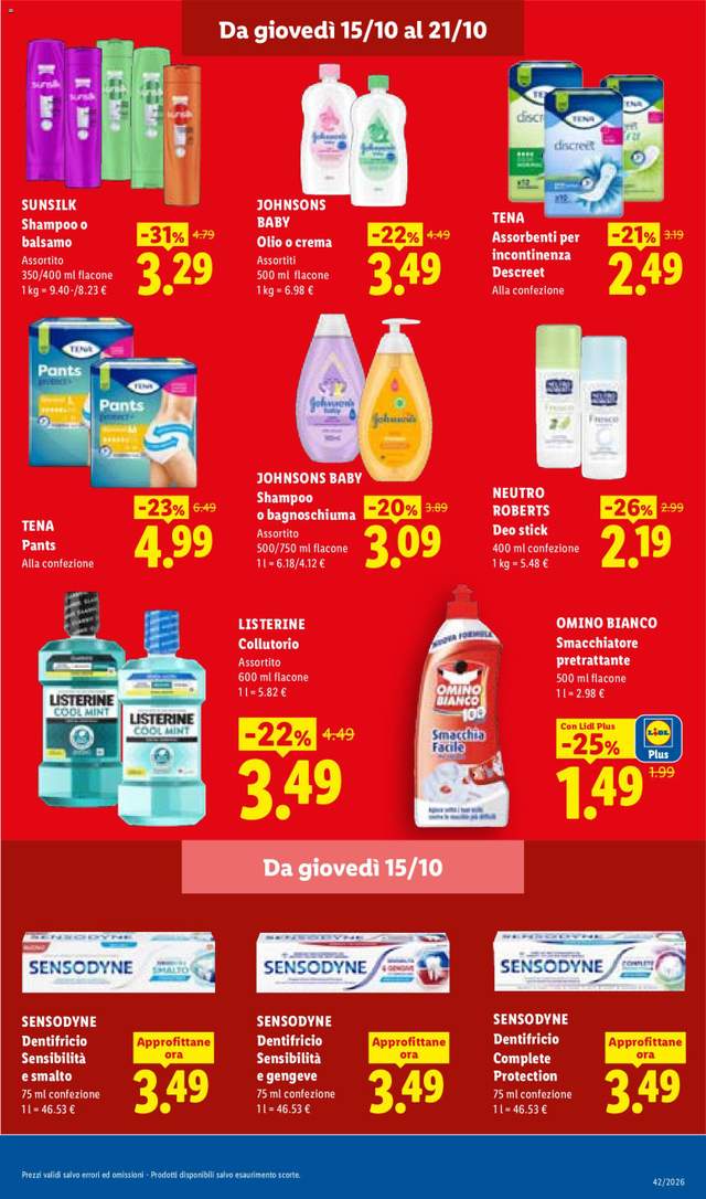 Nuovo volantino Lidl dal 15/10