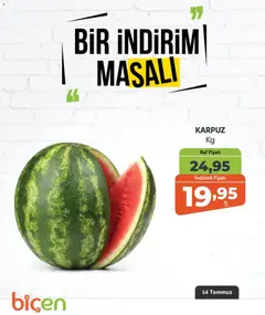 Biçen Market Biçen Market - Bir İndirim MaSalı - meyve 14.07.2026 - Broşürünün önizlemesi