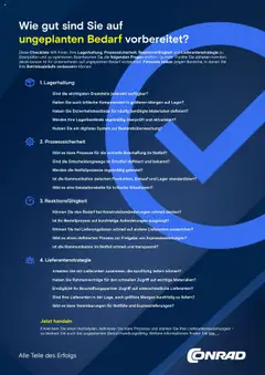 Vorschau der Angebote: Conrad Checkliste ungeplanter Bedarf gültig ab 15.05.2025