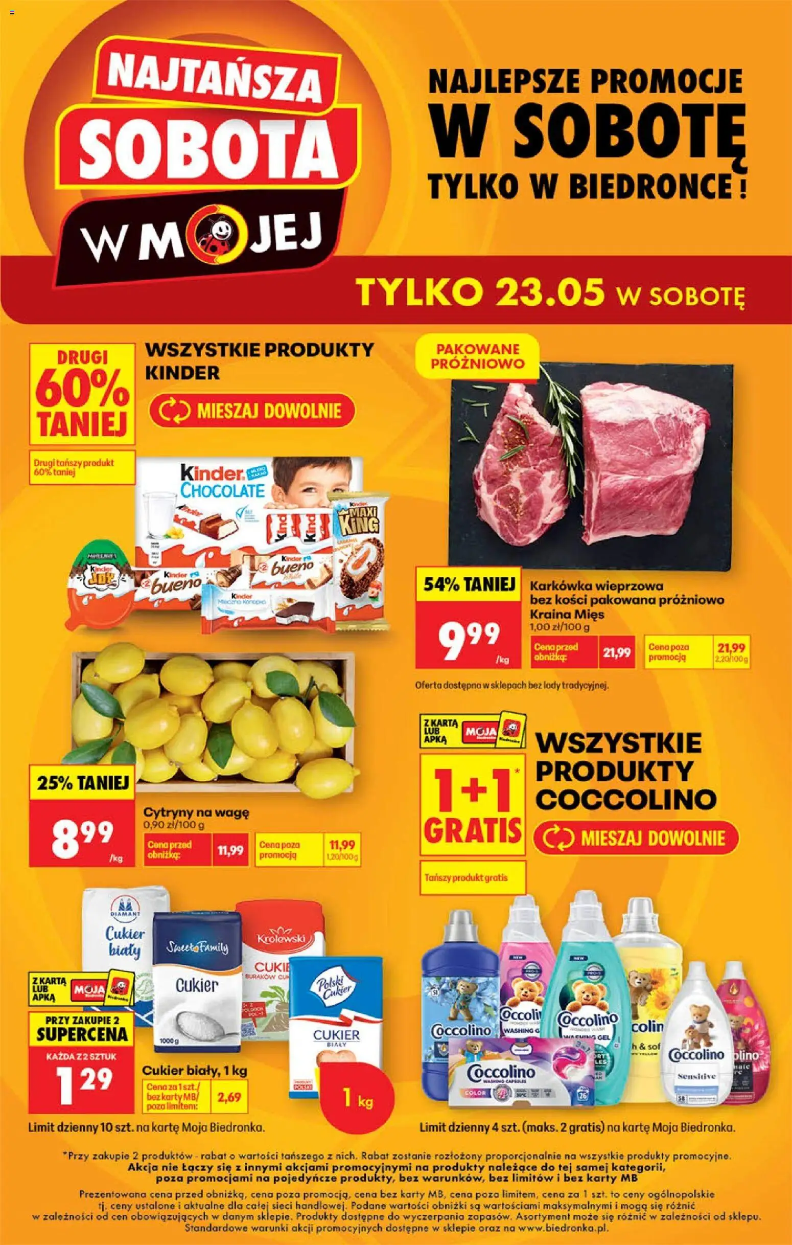 Pogląd gazetki "Biedronka gazetka - Najtańsza sobota" ze sklepu Biedronka ważnej od 23.05.2026