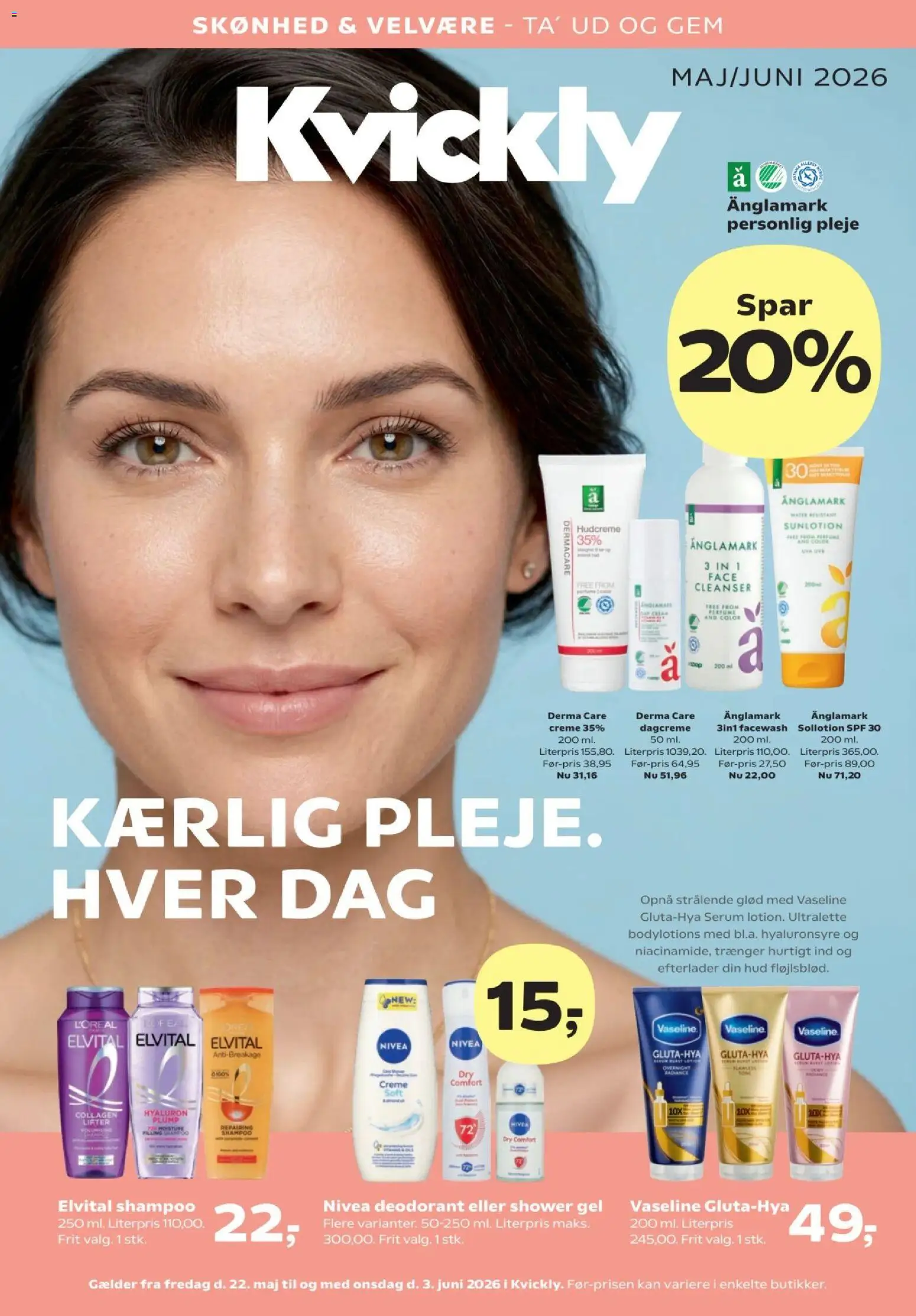 Eksempel på tilbudsavis Kvickly - Skønhed & velvære fra butik Kvickly gyldig fra 22/05/2026