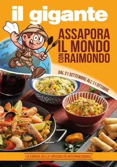 Anteprima dell'opuscolo Il Gigante volantino Assapora il mondo dal negozio Il Gigante valido da 21/09/2026