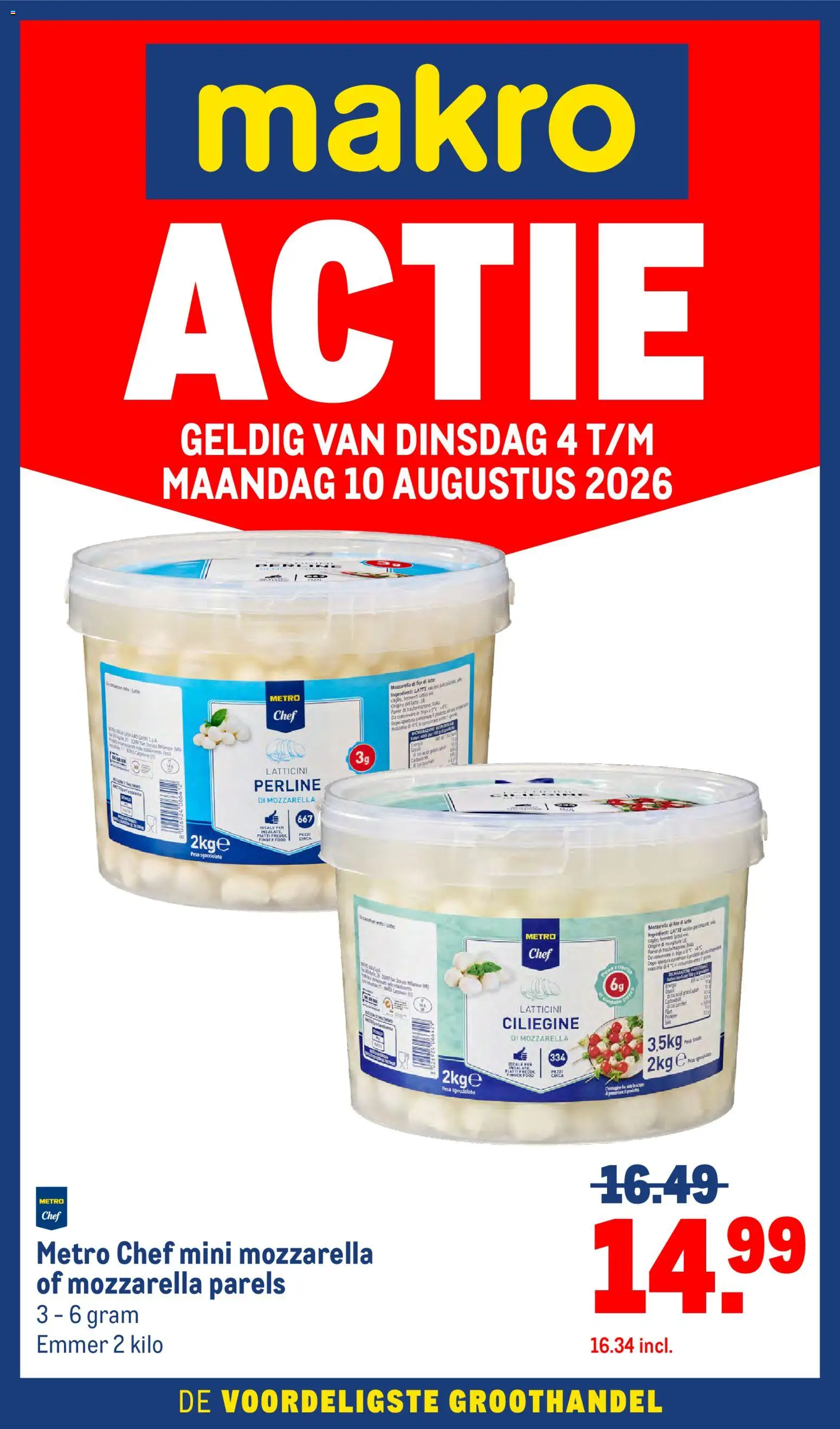 Voorbeeld van Makro folder - Versdeals van winkel Makro geldig vanaf 04-08-2026 - Mozzarella