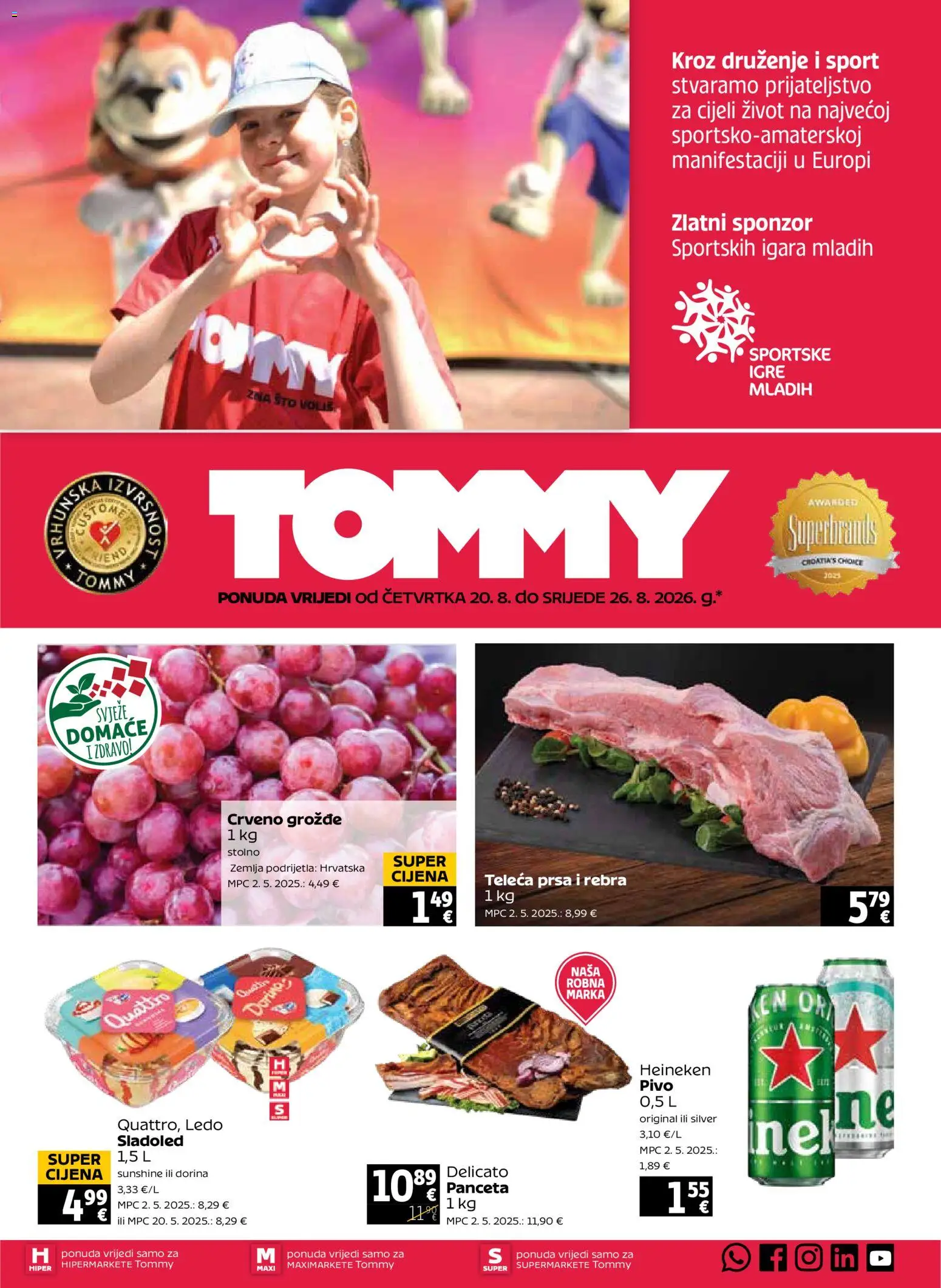 Pregled letka Tommy Katalog trgovine Tommy vrijedi od 20.08.2026