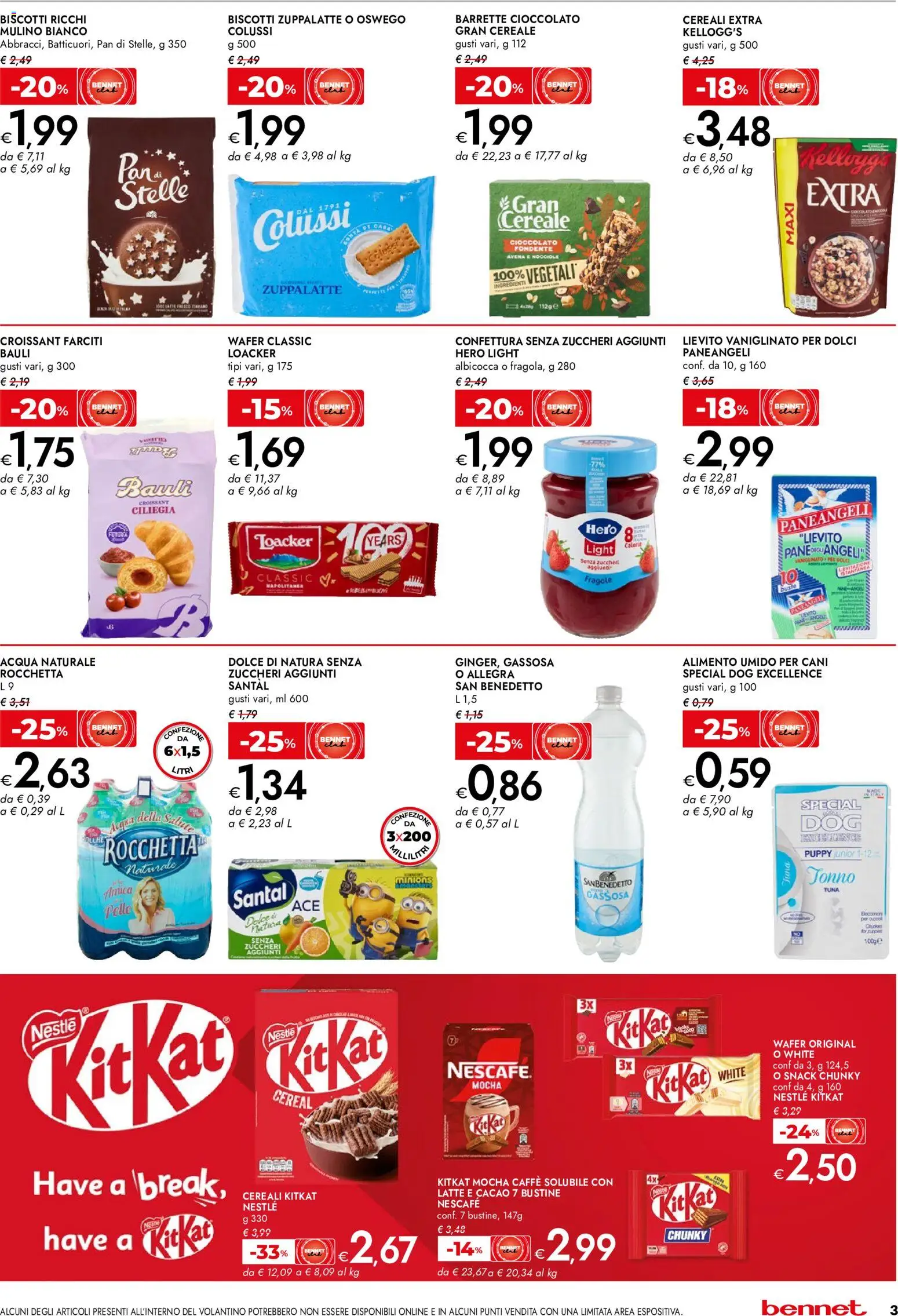 Anteprima dell'opuscolo bennet volantino Extra dal negozio bennet valido da 22/10/2026 - Caffè, Biscotti, Latte, Nocciole, Fragole, Cacao, Ingredienti, Acqua naturale