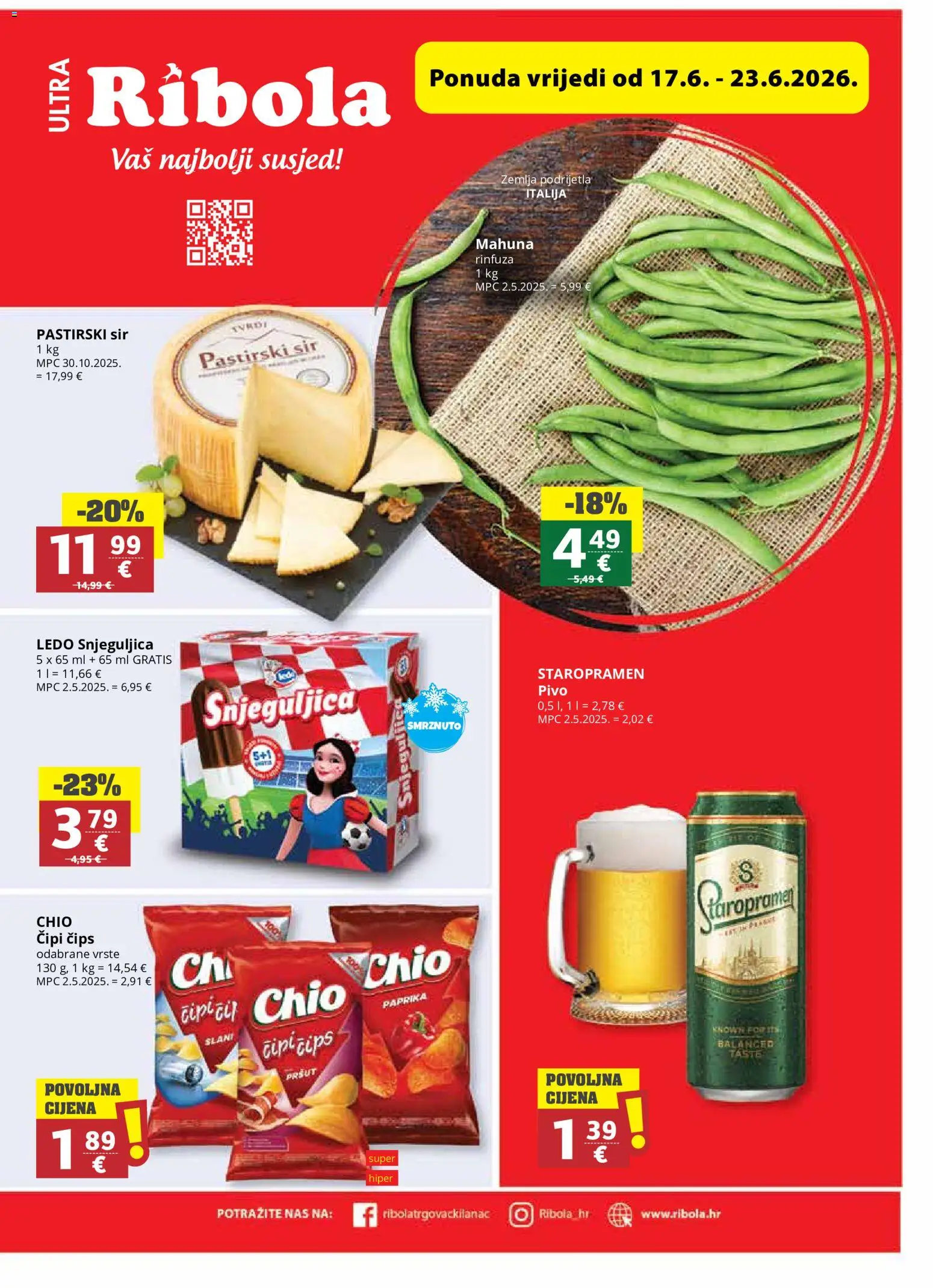 Pregled letka Ribola Katalog trgovine Ribola vrijedi od 17.06.2026