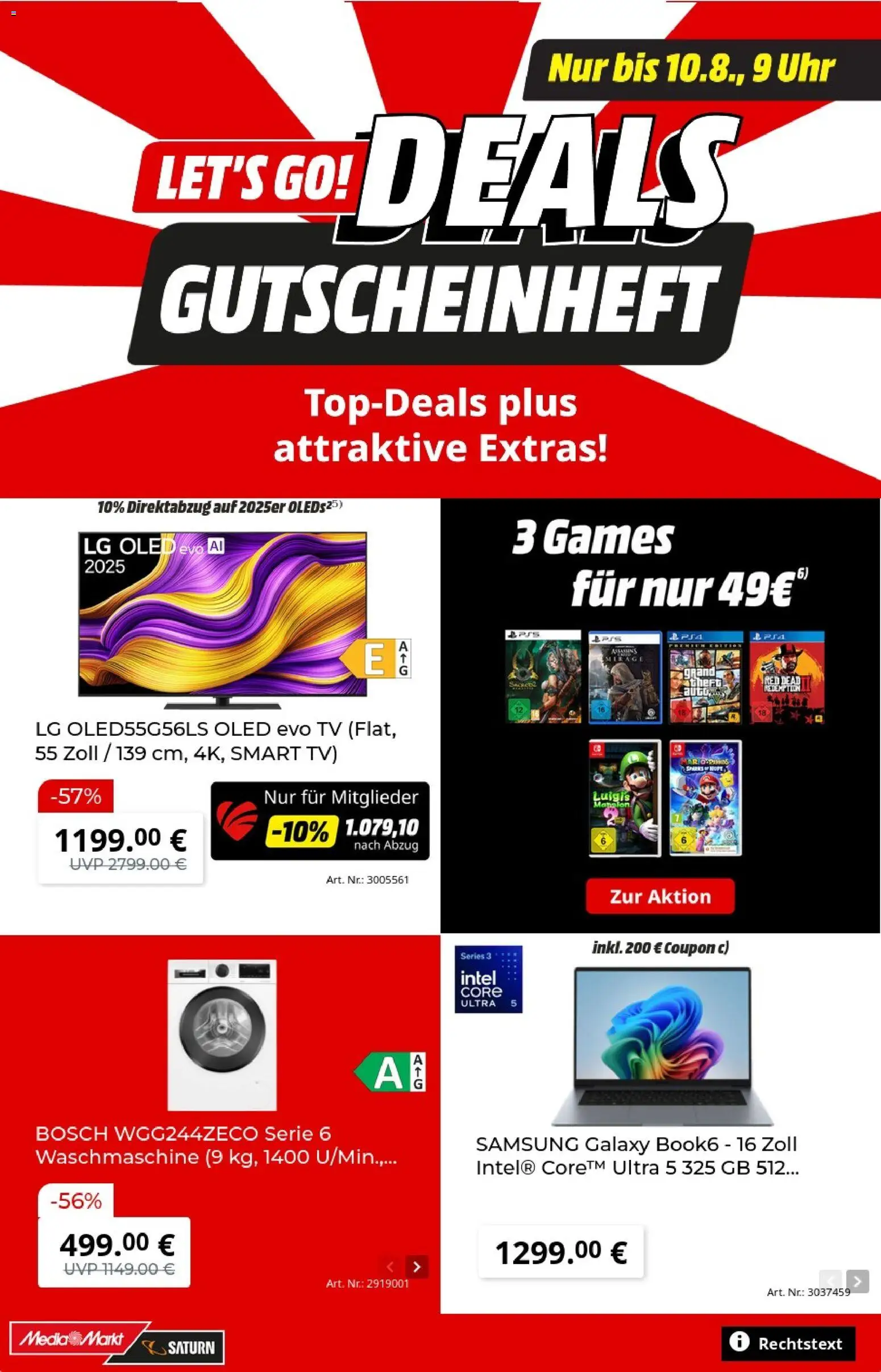 Vorschau von dem Prospekt des Geschäftes Media Markt, gültig ab dem 20.07.2026 - Samsung, Waschmaschine, TV, Uhr, Bosch, LG, Smart TV