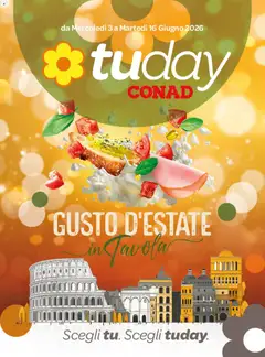 Anteprima dell'opuscolo Conad volantino Tuday Lazio dal negozio Conad valido da 03/06/2026