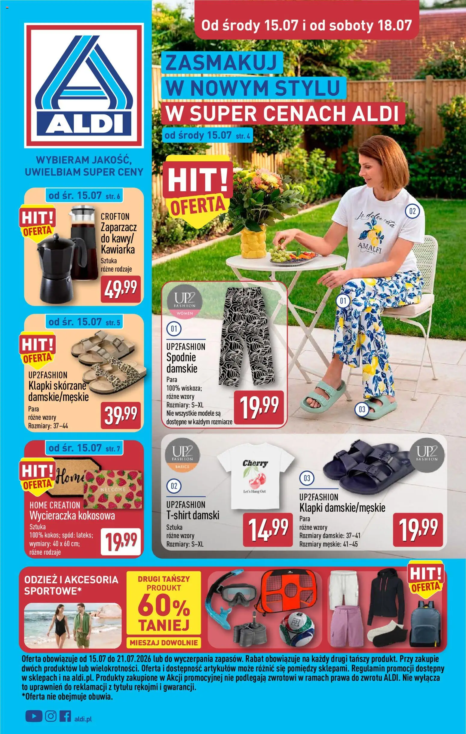 Pogląd gazetki "Aldi gazetka - Hity od Środy i od Soboty" ze sklepu Aldi ważnej od 15.07.2026