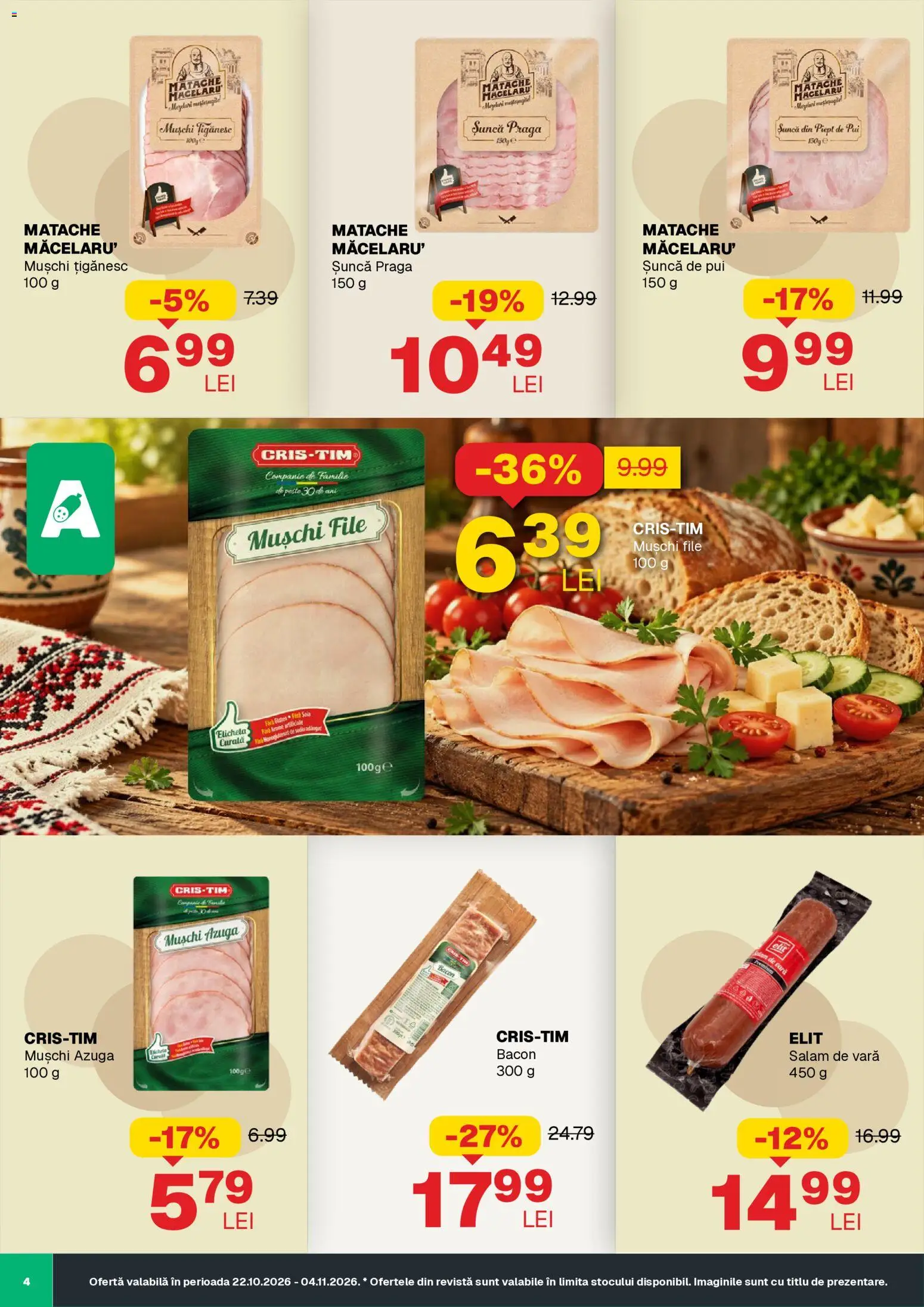 Previzualizarea de cataloage: Annabella Annabella Catalog valabil de la 22.10.2026 - Pui, Bacon, Salam, Pește, Șuncă, Sunca praga, Muschi tiganesc, Mușchi