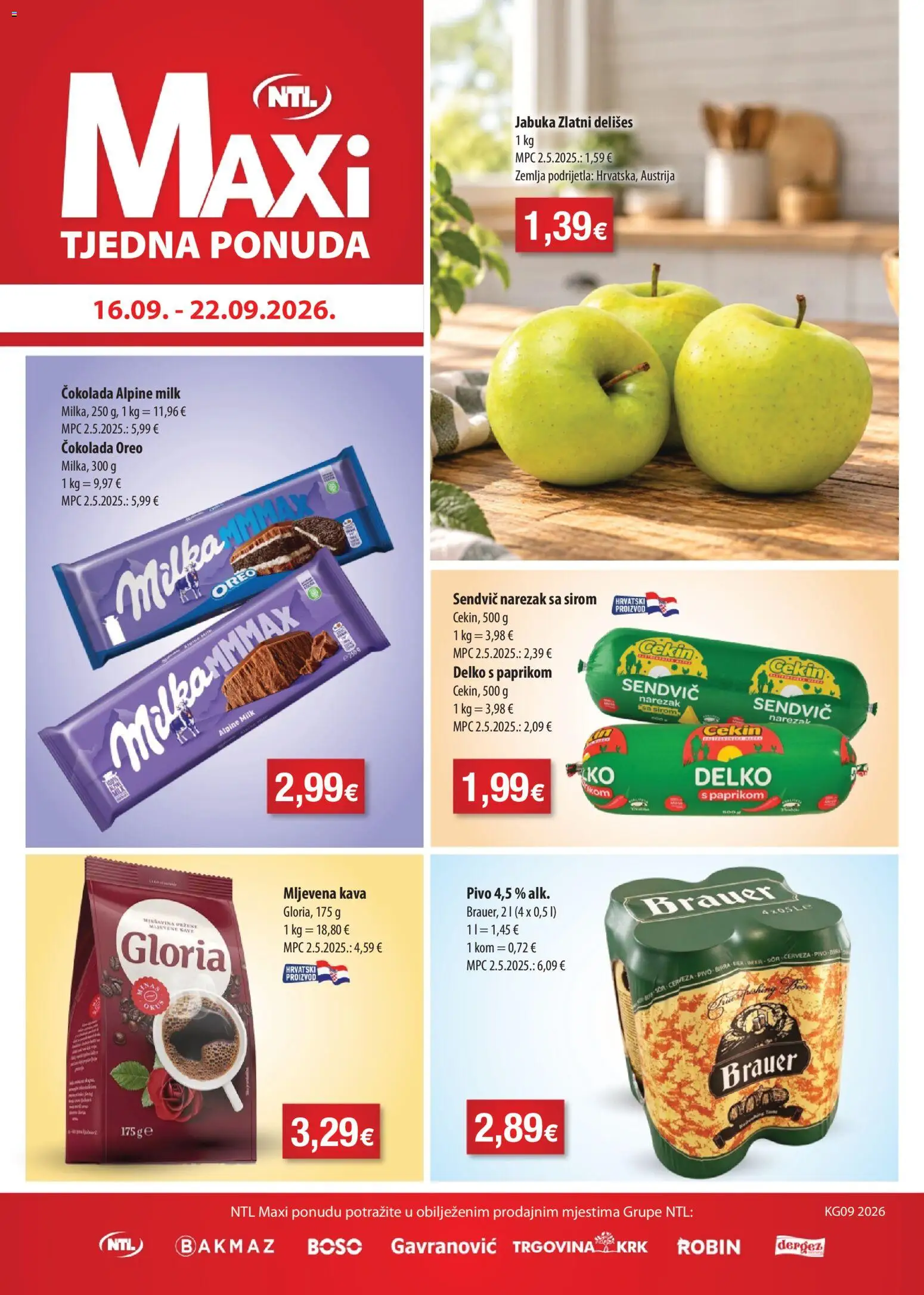 Pregled letka NTL Katalog trgovine NTL vrijedi od 16.09.2026