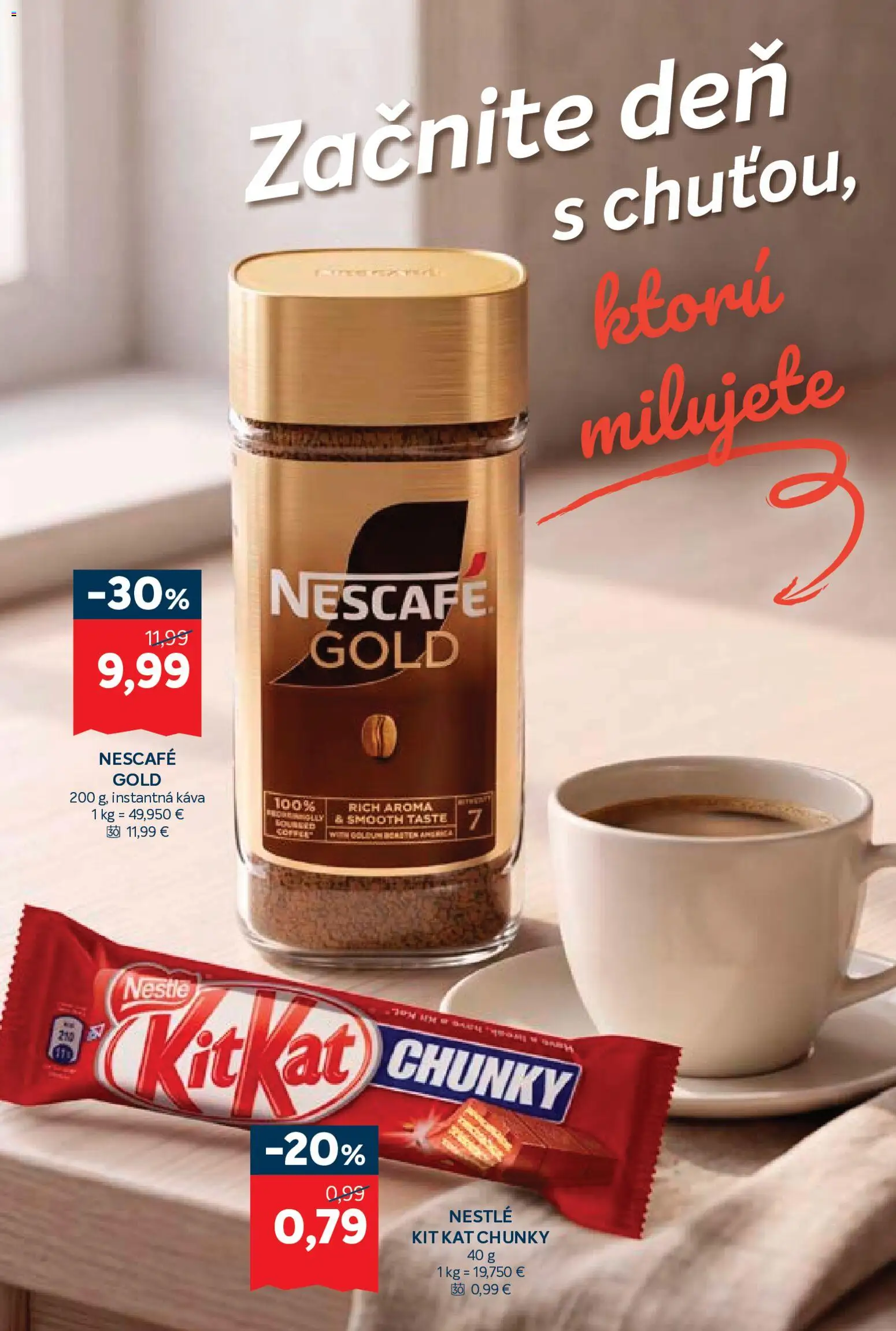 Náhľad Kraj letáku platného od 15.10.2026 - Káva, Instantná káva, Nescafé Gold