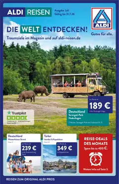 Vorschau von dem Prospekt des Geschäftes Aldi Reisen, gültig ab dem 01.07.2026