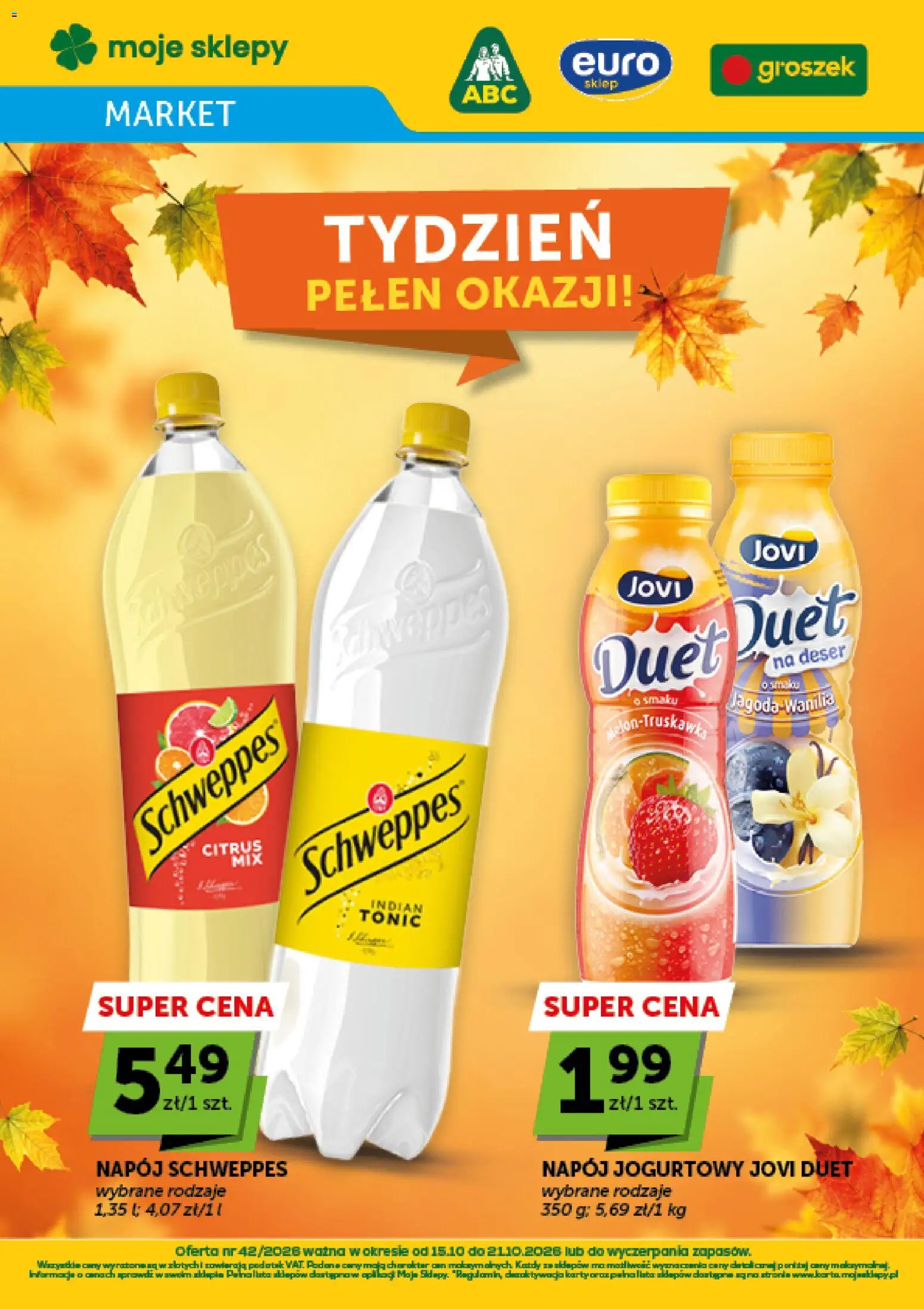 Pogląd gazetki "ABC gazetka - Market" ze sklepu ABC ważnej od 15.10.2026 - Groszek, Deser, Wanilia, Tonic