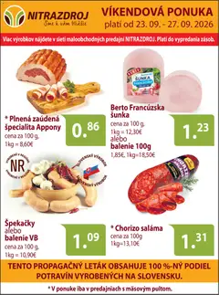Náhľad Nitrazdroj letáku platného od 23.09.2026