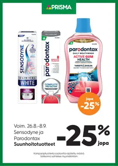 Kaupan Prisma Prisma - Sensodyne esikatselu, voimassa 26/08/2026