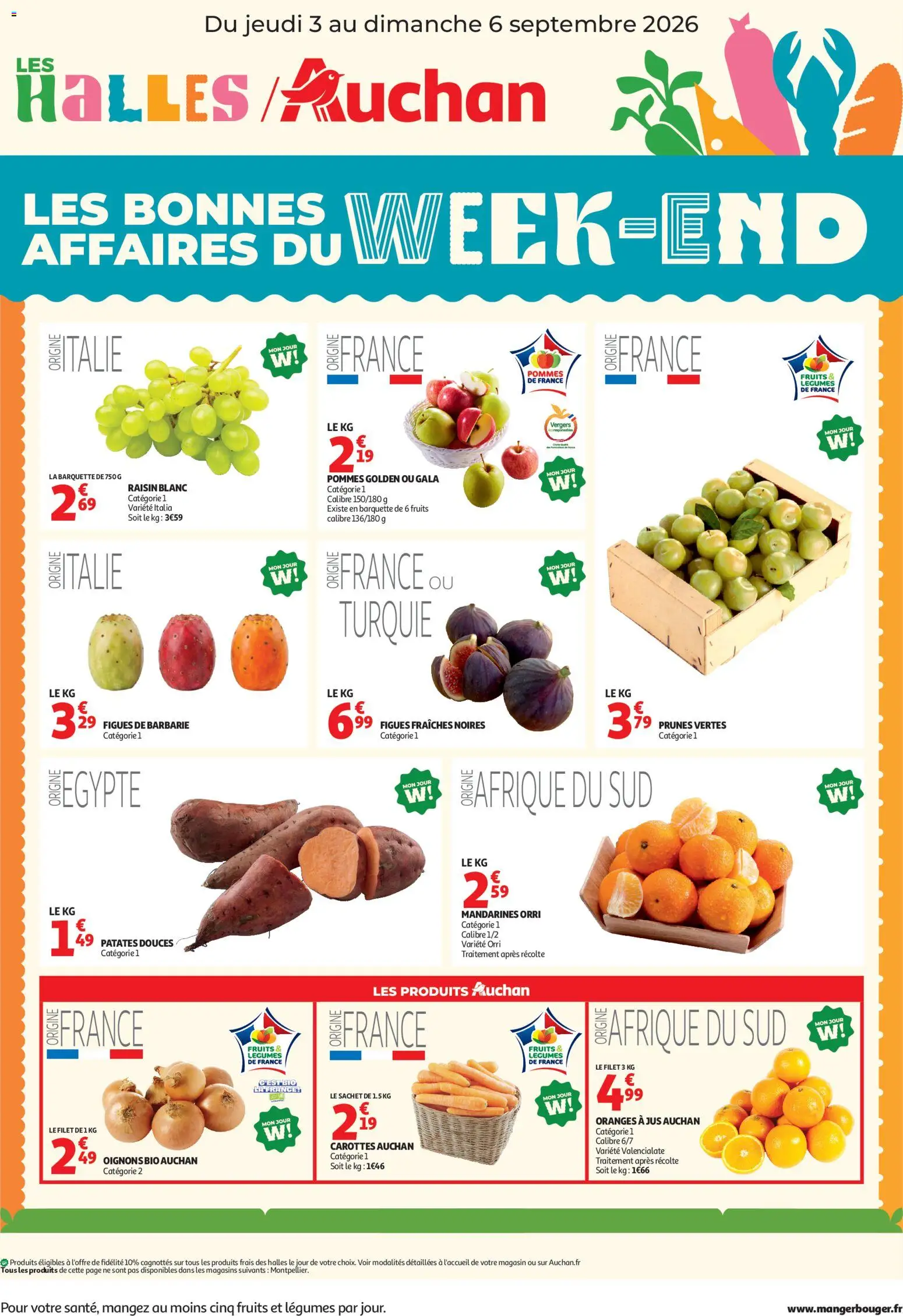 Voorbeeld van Auchan Les bons plan du week end- hyper van winkel Auchan geldig vanaf 03/09/2026