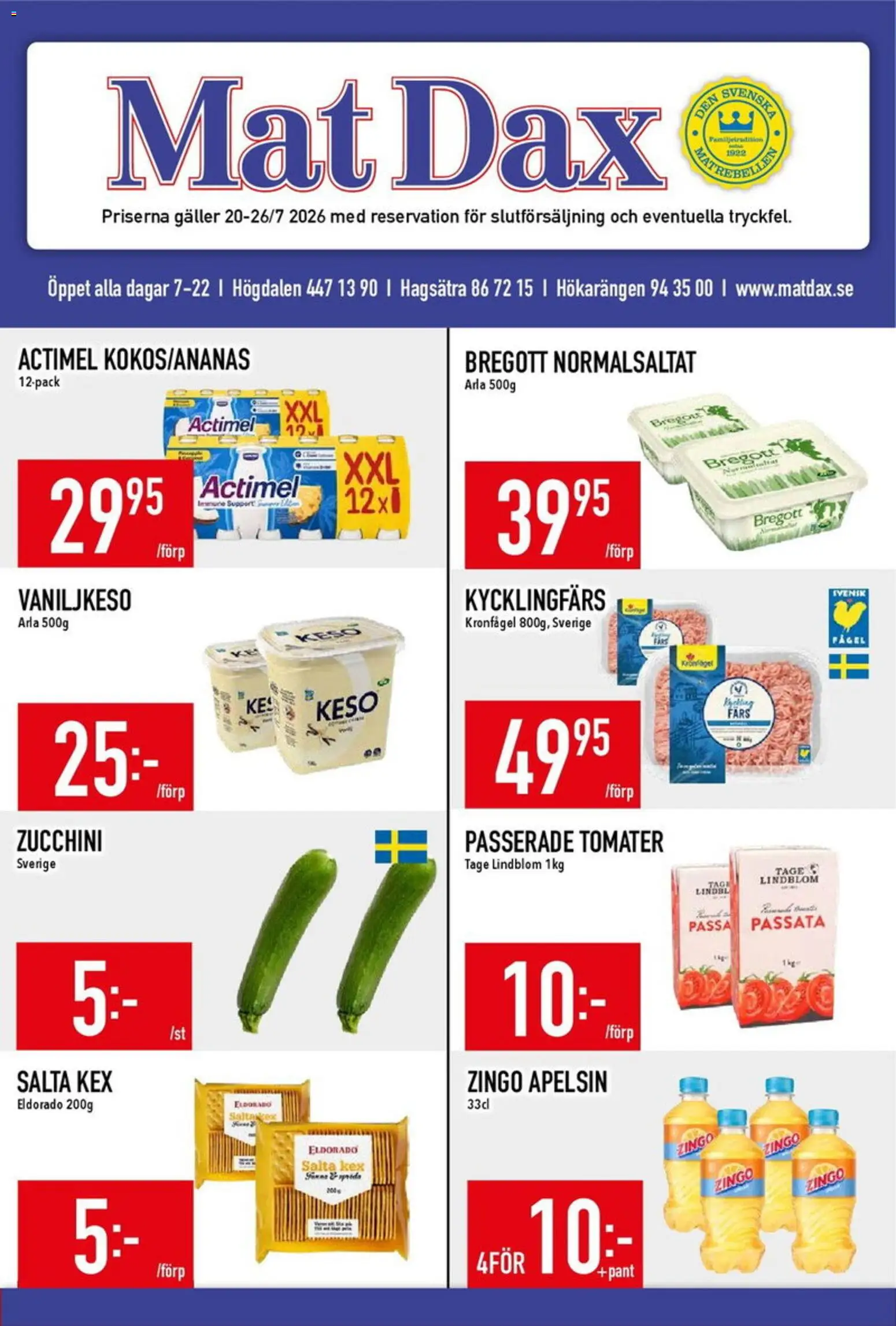 Förhandsgranska reklamblad Matdax erbjudanden från butik Matdax gäller från 27/07/2026