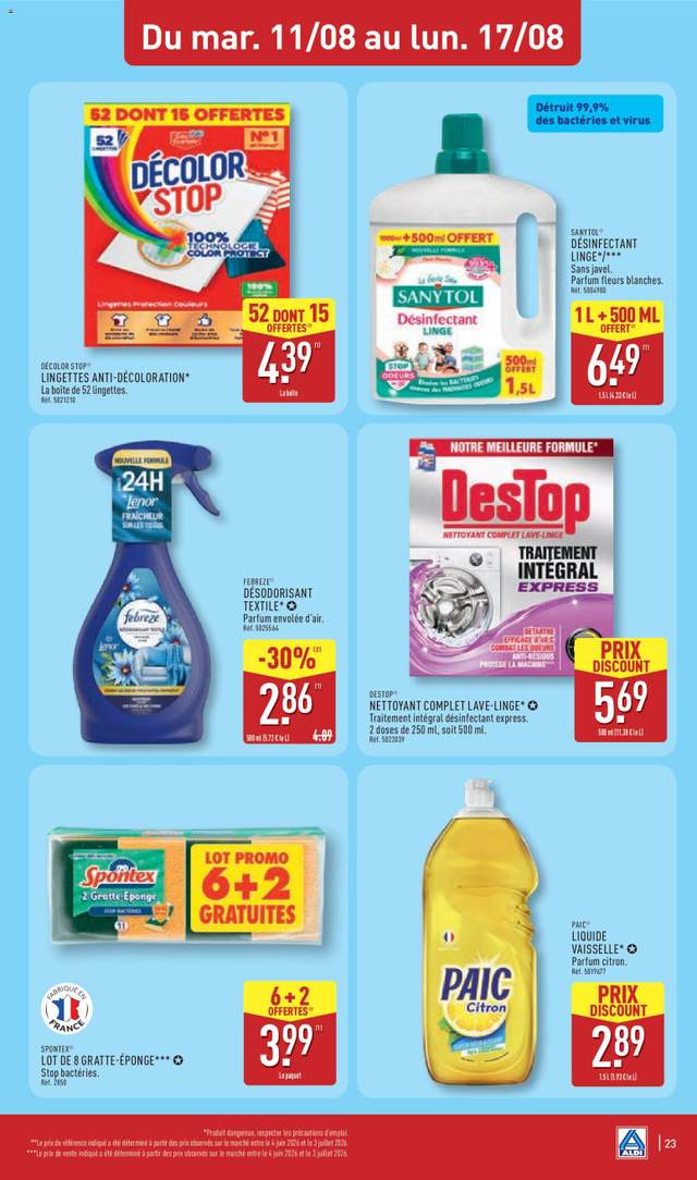 Nouveau catalogue Aldi à partir du 11/08