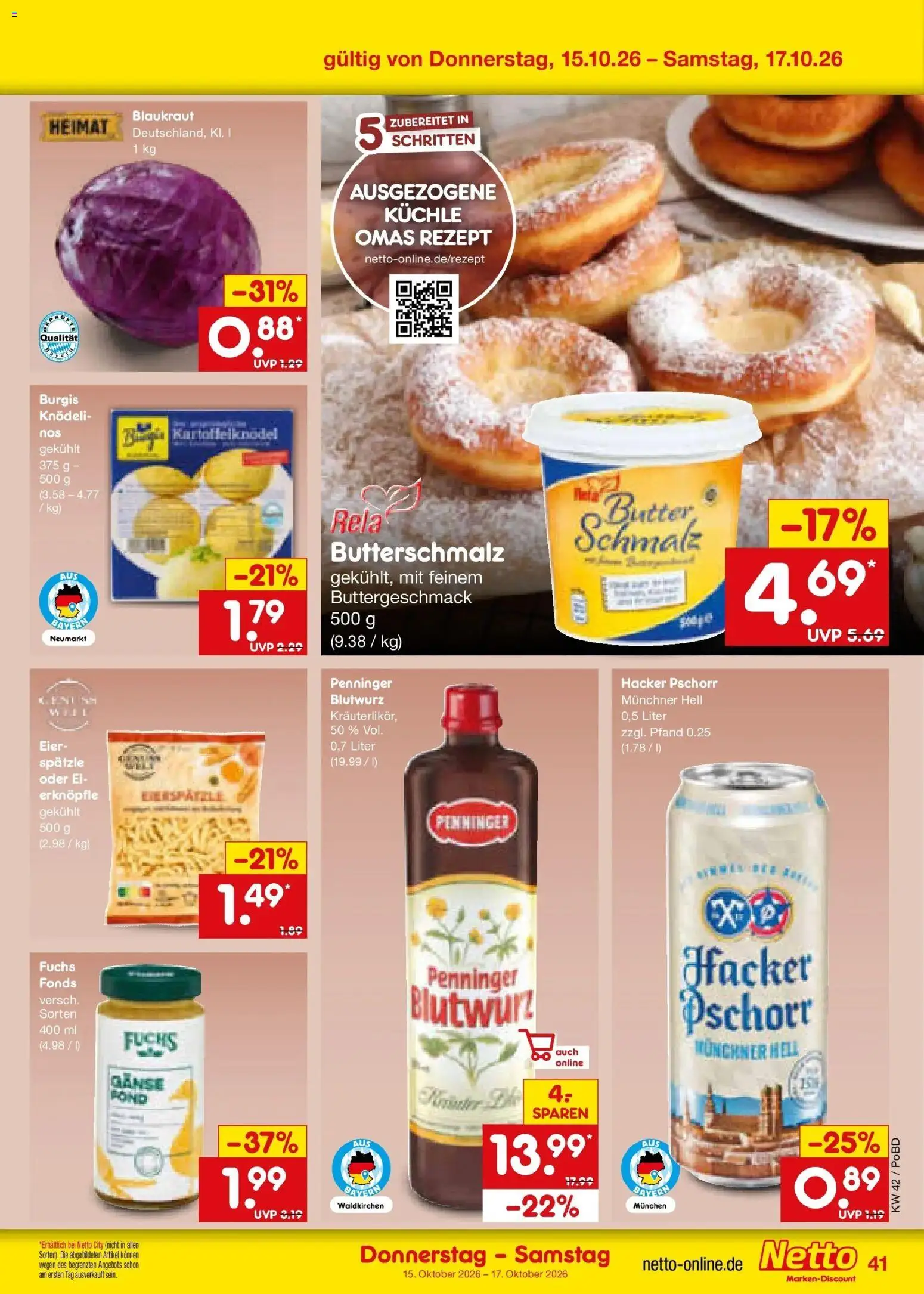 Vorschau von dem Prospekt des Geschäftes Netto Marken-Discount, gültig ab dem 12.10.2026 - Eier, Butterschmalz