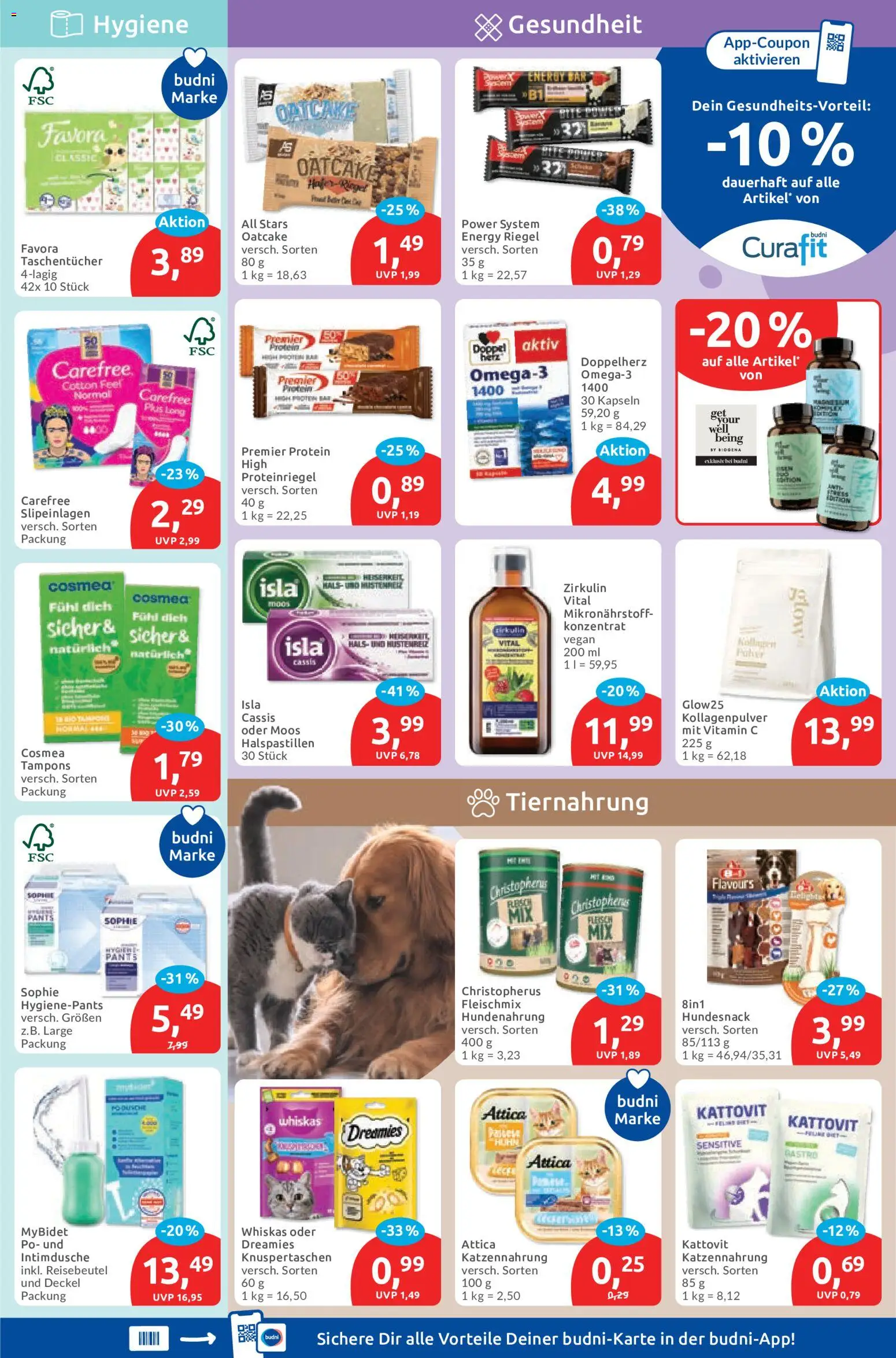 Vorschau von dem Prospekt des Geschäftes Budni, gültig ab dem 14.09.2026 - Energy, Taschentücher, Whiskas