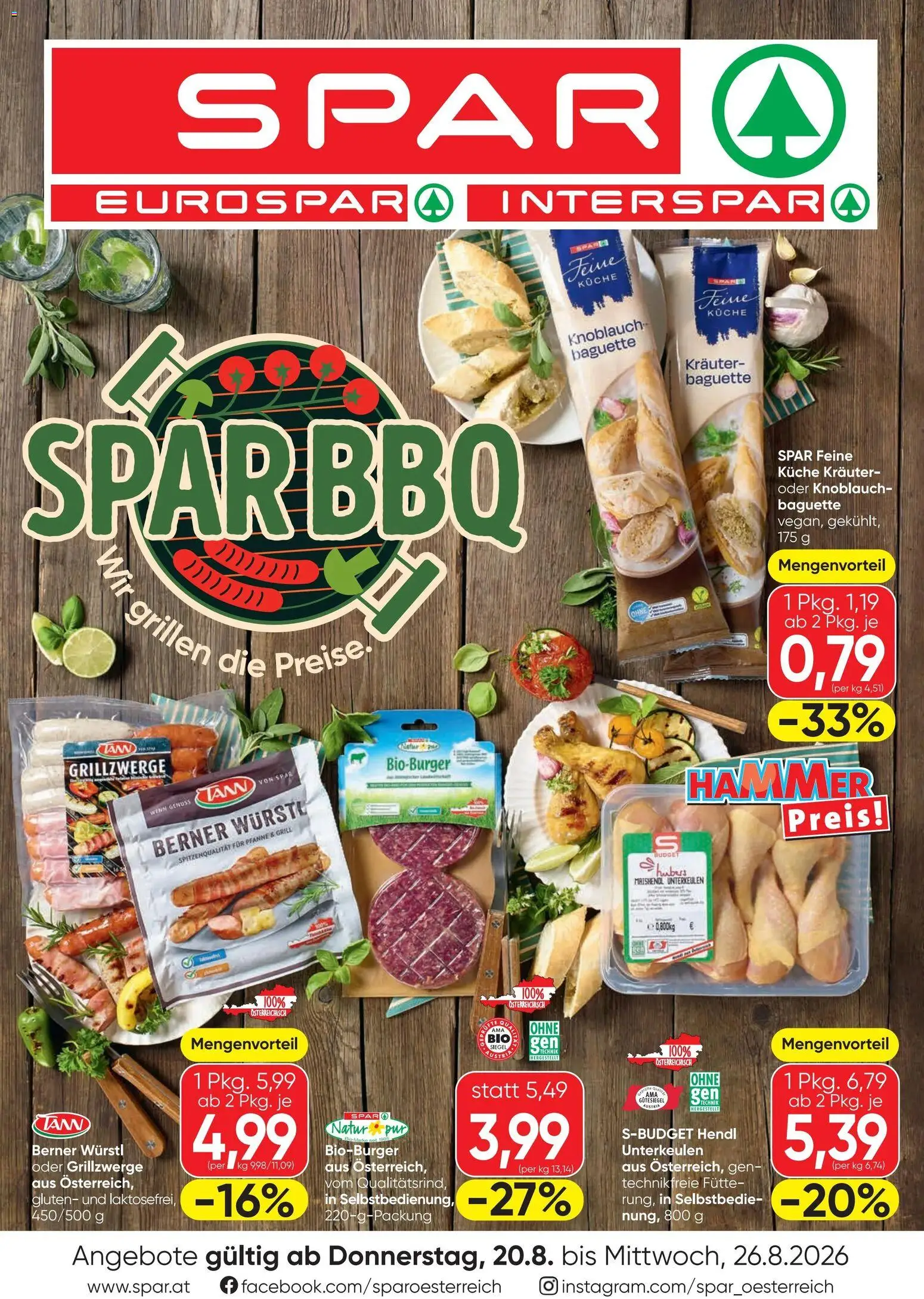 Vorschau der Angebote: Spar Spar Wir Grillen die Preise gültig ab 20.08.2026