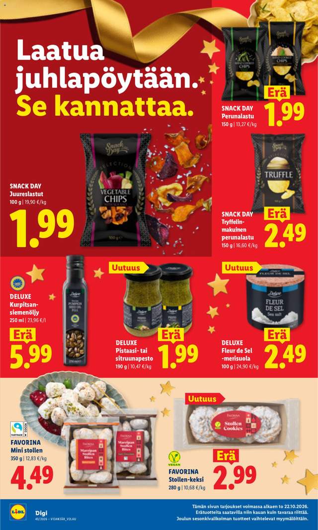 Uusi Lidl tarjouslehti alkaen 26/10