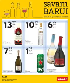 Rimi parduotuvės leidinio Rimi leidinys - Alkoholinių gėrimų galiojančio nuo 2026.09.22 peržiūra
