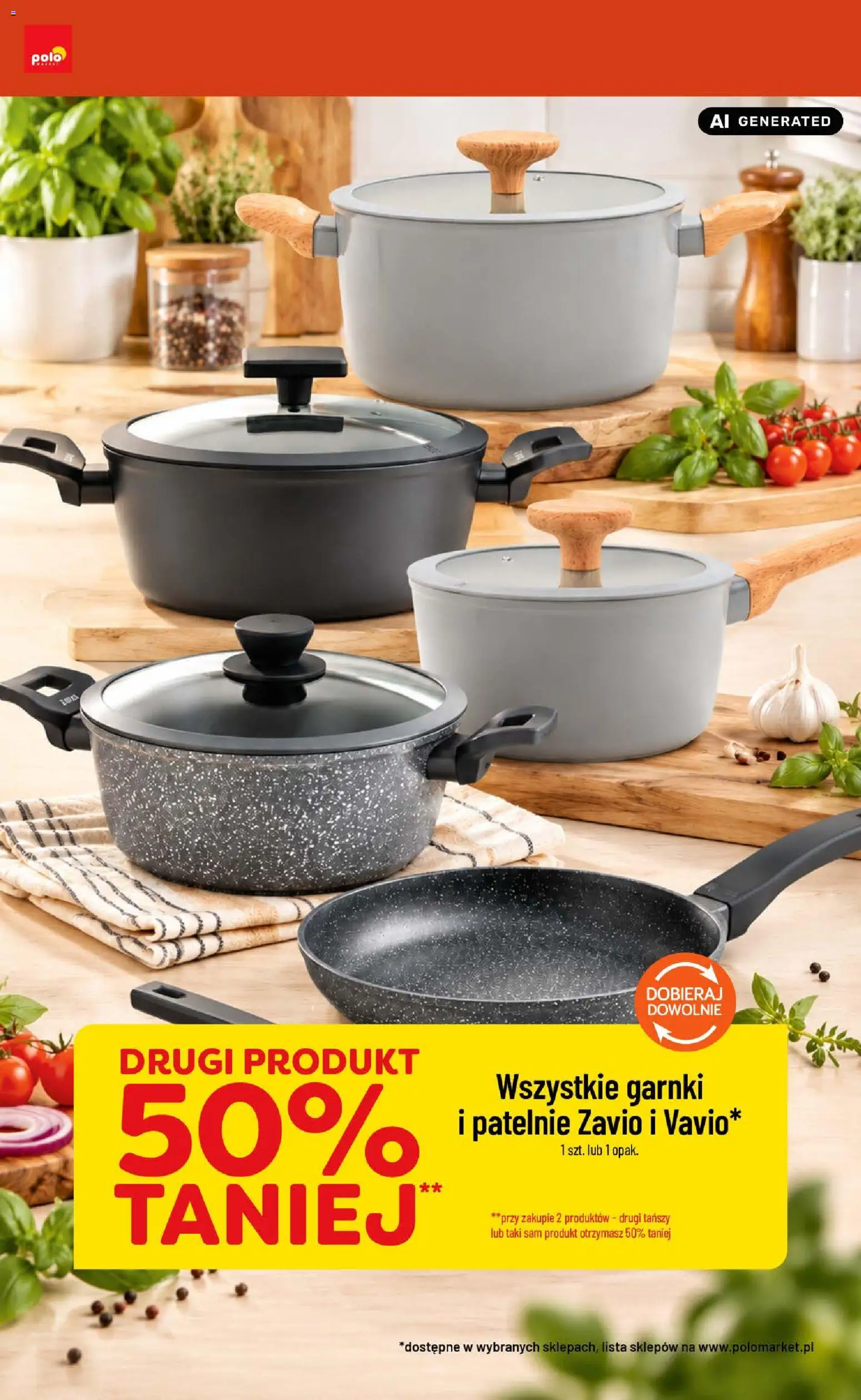 Pogląd gazetki "POLOmarket gazetka - Inspirujący Tydzień" ze sklepu POLOmarket ważnej od 28.10.2026 - Patelnie, Garnki