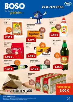 Pregled letka Boso Katalog trgovine Boso vrijedi od 27.08.2026
