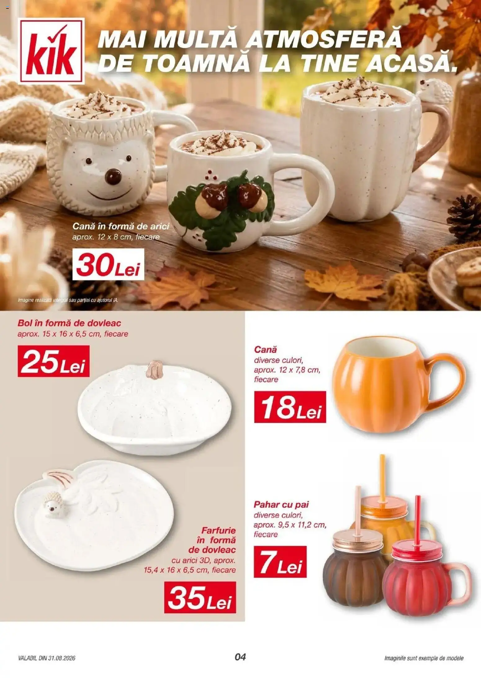 Previzualizarea de cataloage: Kik KiK: Mai mult pentru toamnă şi pentru momente speciale - 2026-09-06 valabil de la 28.08.2026