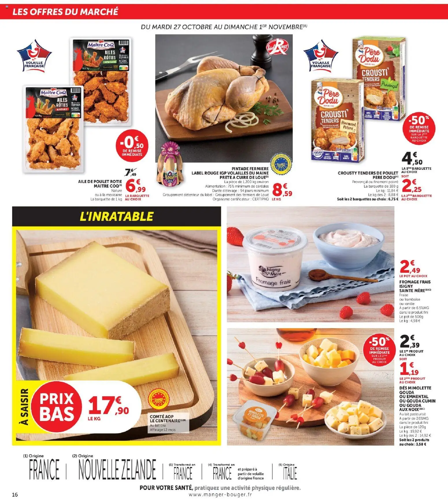 Prévisualisation de U Express - Foire à la bière à prix bas ! du magasin U Express formulaire valide 27/10/2026 - Alimentation, Poulet, Vanille, Cumin, Céréales, Volaille, Emmental, Comté aop