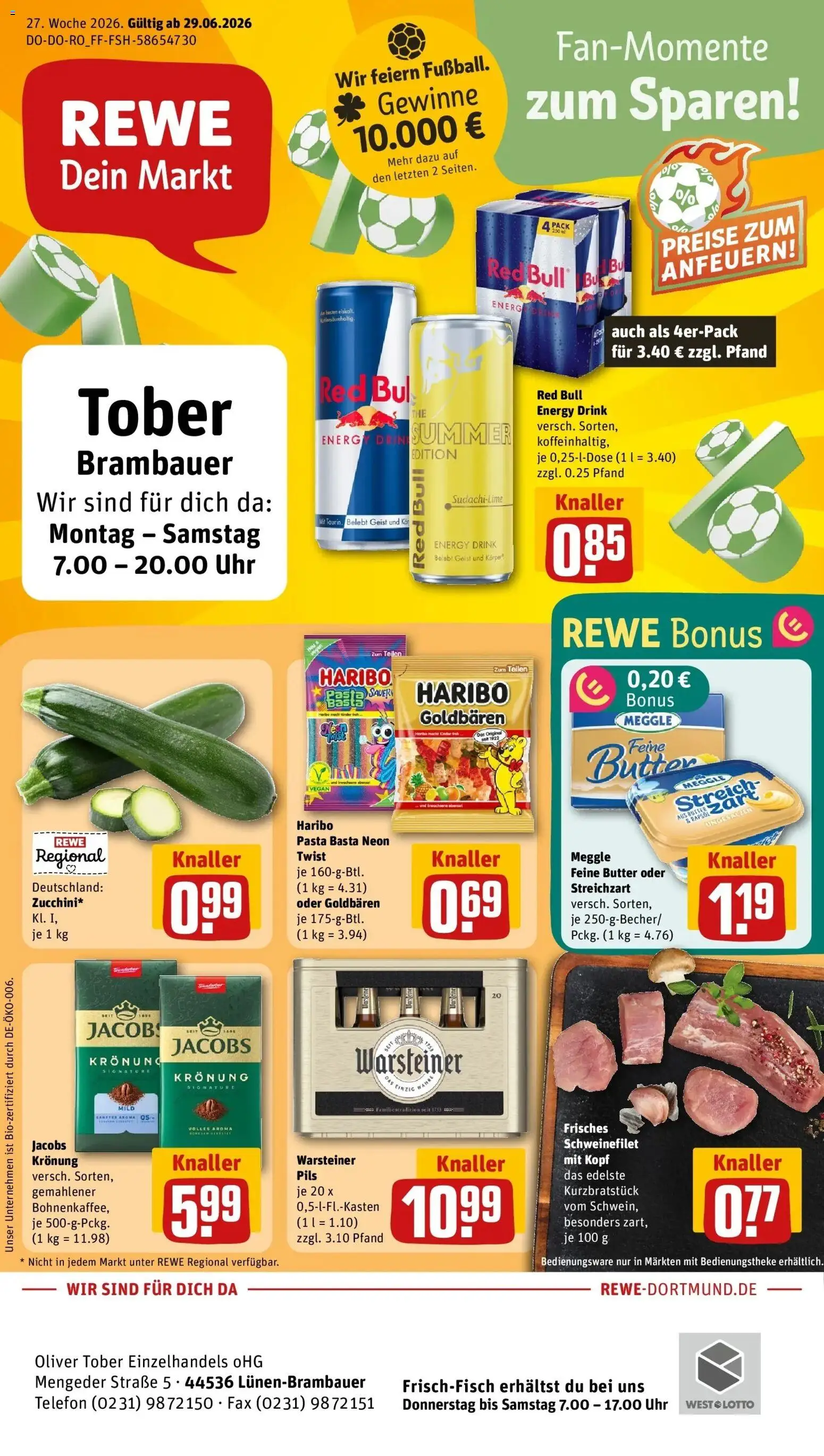 Vorschau von dem Prospekt des Geschäftes Rewe, gültig ab dem 29.06.2026