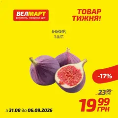 Попередній перегляд каталогу Велмарт Поточний каталог з магазину Велмарт дійсний від 31.08.2026