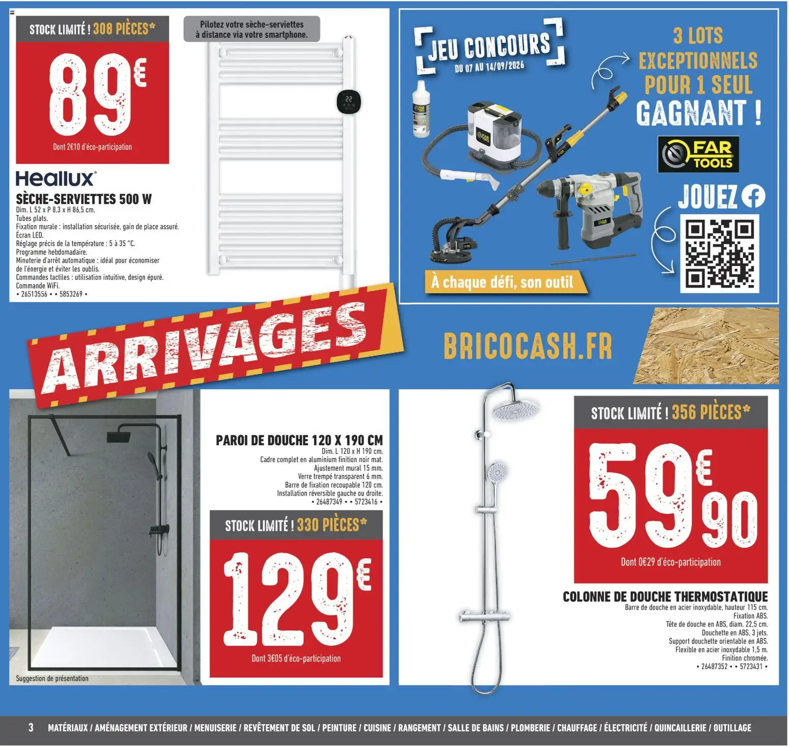 Prévisualisation de Brico Cash catalogue du magasin Brico Cash formulaire valide 04/09/2026 - Peinture, Colonne de douche, Douche, Cadre, Colonne
