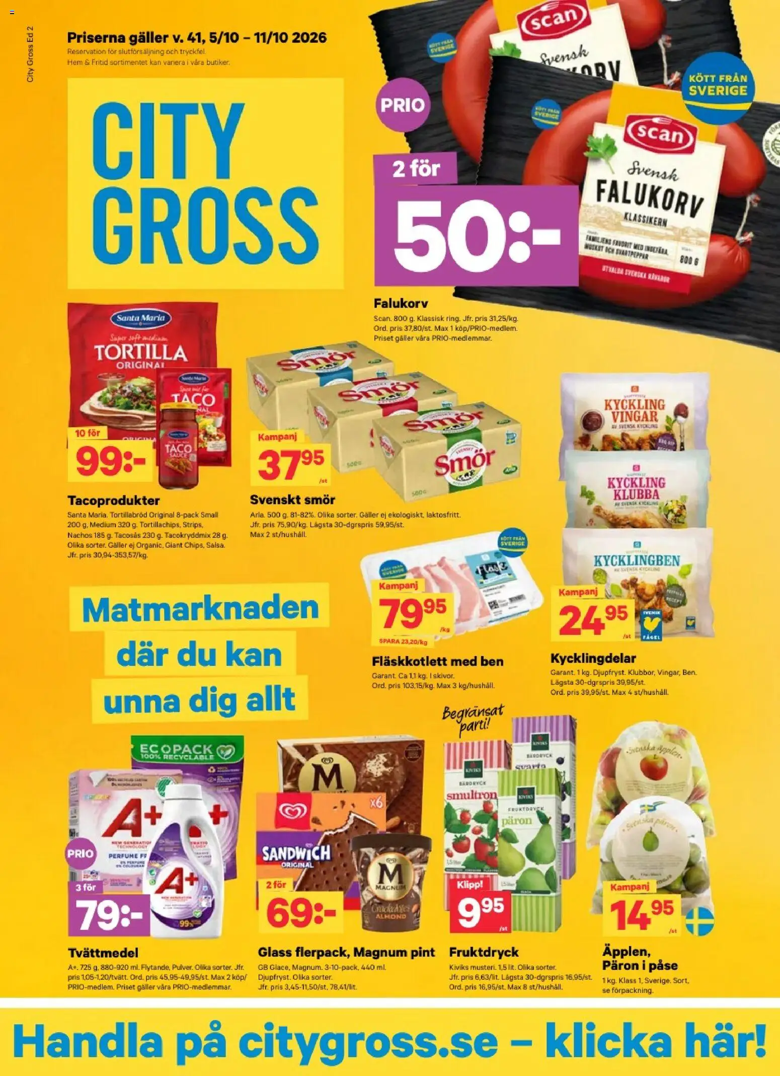 Förhandsgranska reklamblad City Gross erbjudanden från butik City Gross gäller från 05/10/2026