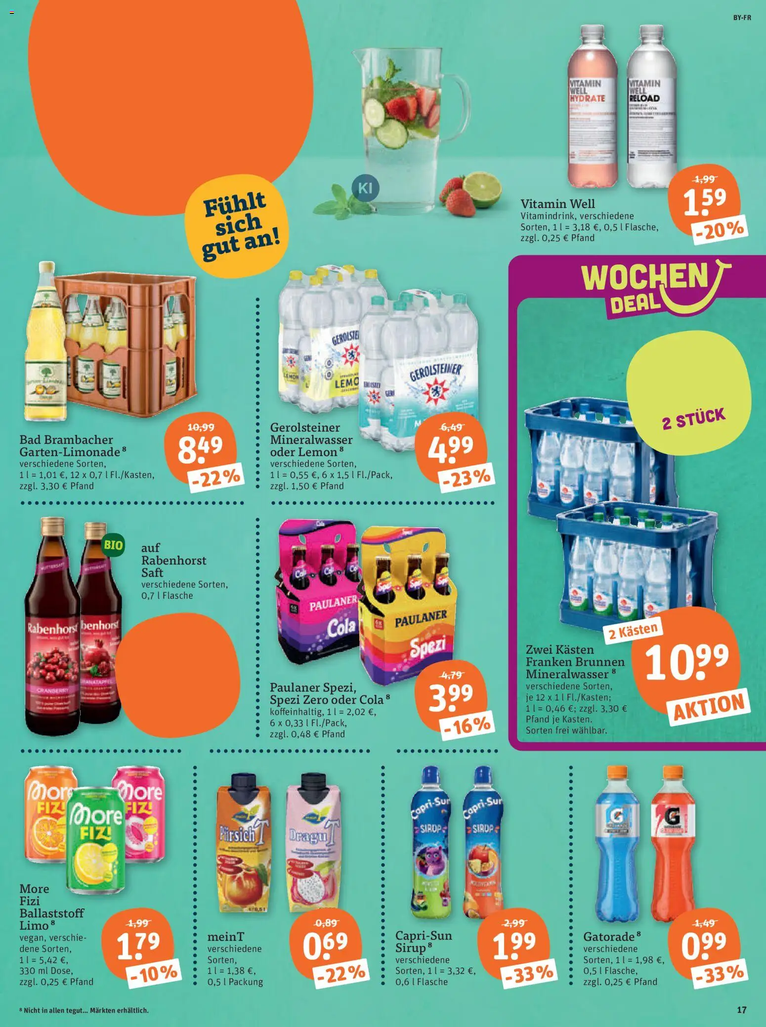 Vorschau von dem Prospekt des Geschäftes Tegut, gültig ab dem 07.09.2026 - Mango, Bad, Mineralwasser, Gerolsteiner, Limonade, Sirup, Saft