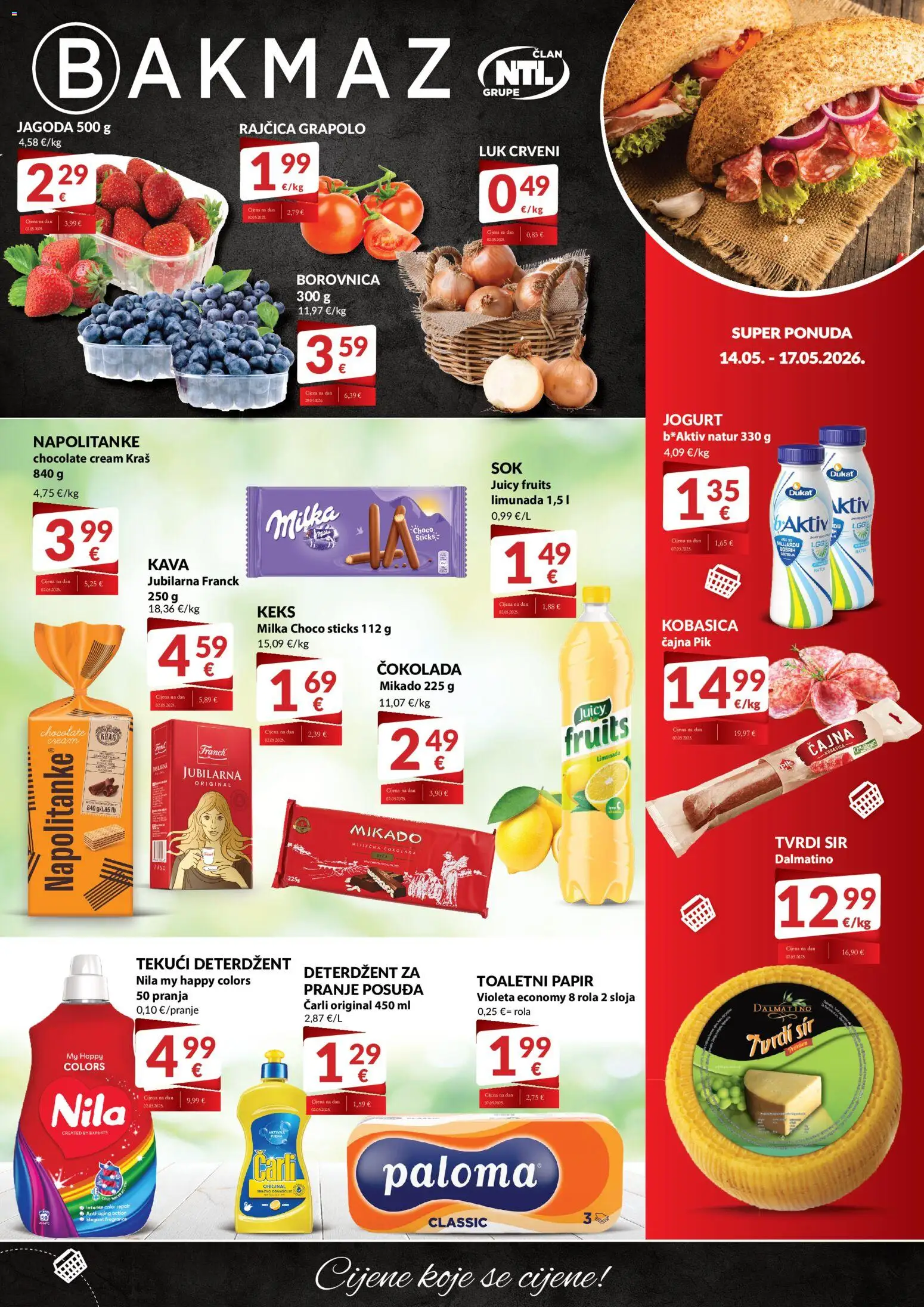 Pregled letka Bakmaz Ponuda trgovine Bakmaz vrijedi od 14.05.2026